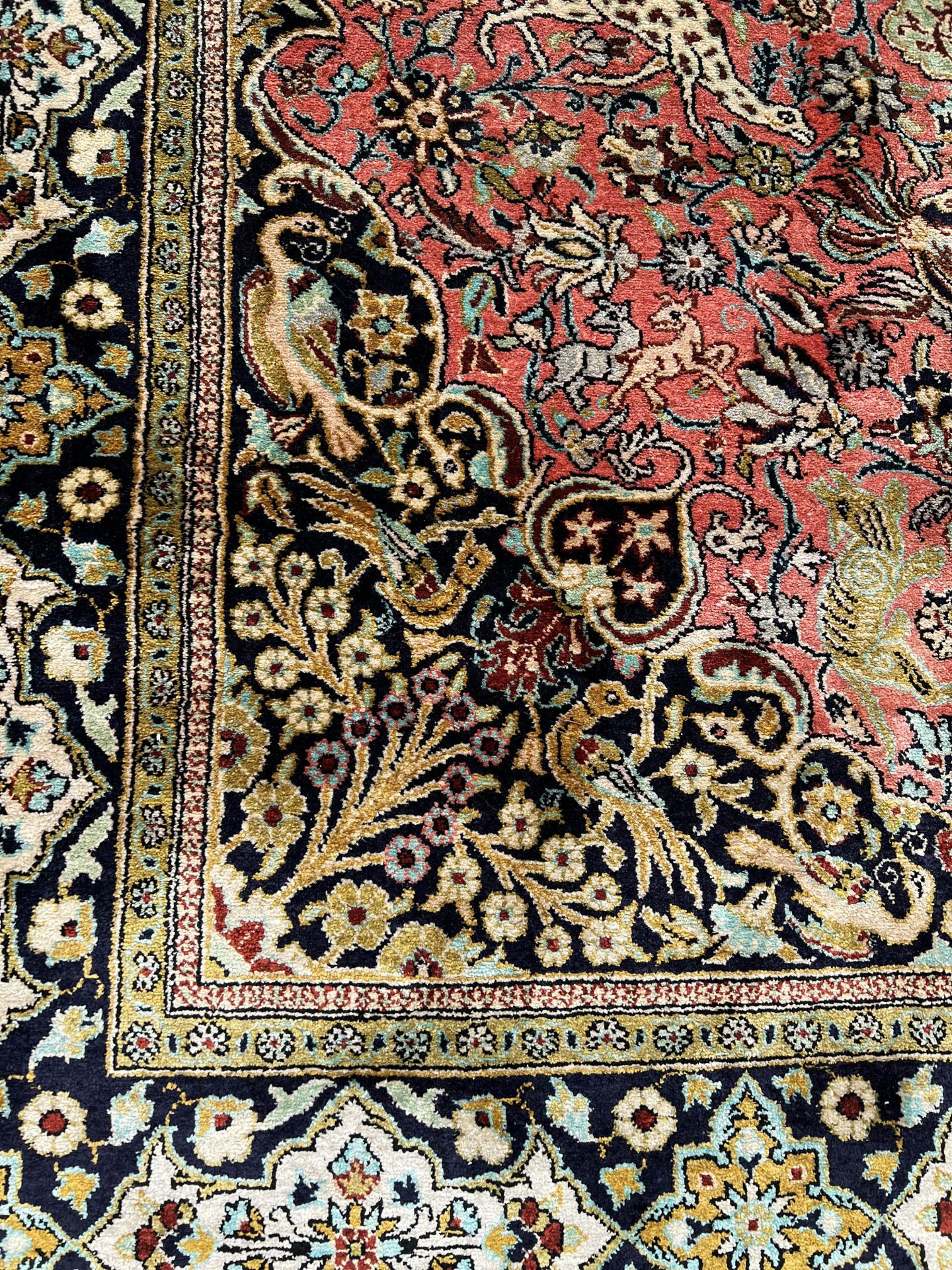 Ghom silk carpet. Condition as new. - Image 7 of 9