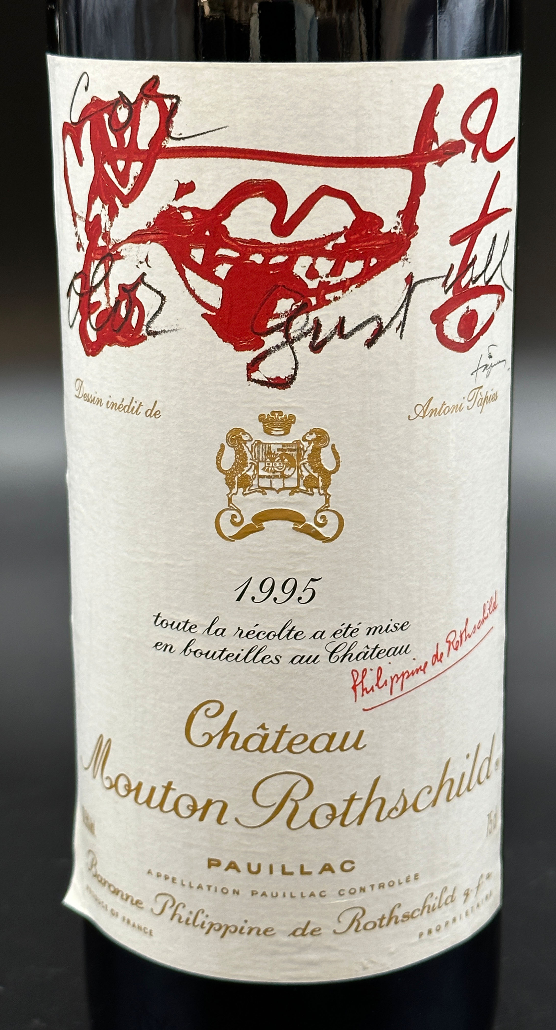 1 bottle of red wine. Château Mouton ROTHSCHILD. Paulliac. 1995. France. - Image 2 of 3