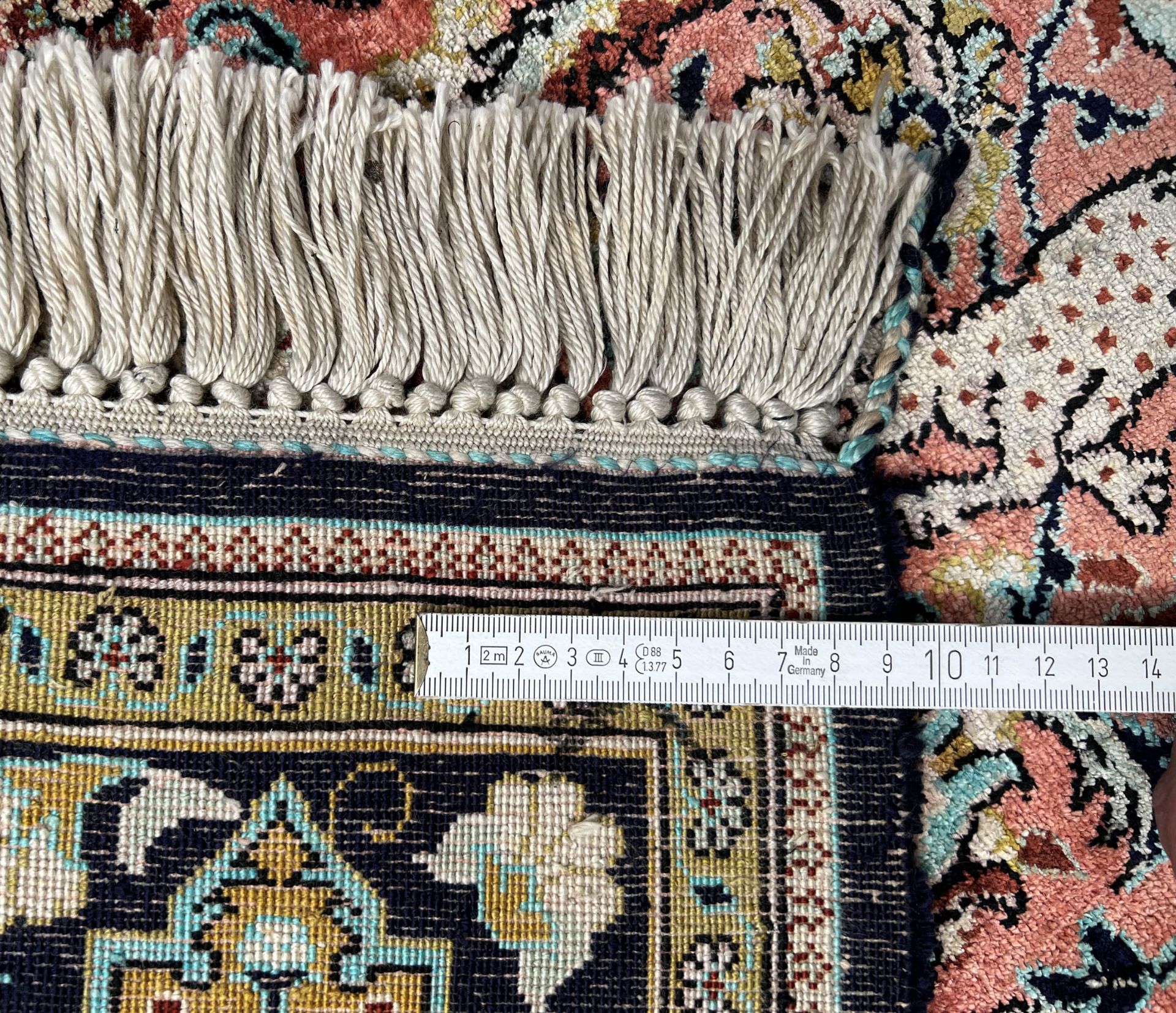 Ghom silk carpet. Condition as new. - Image 9 of 9