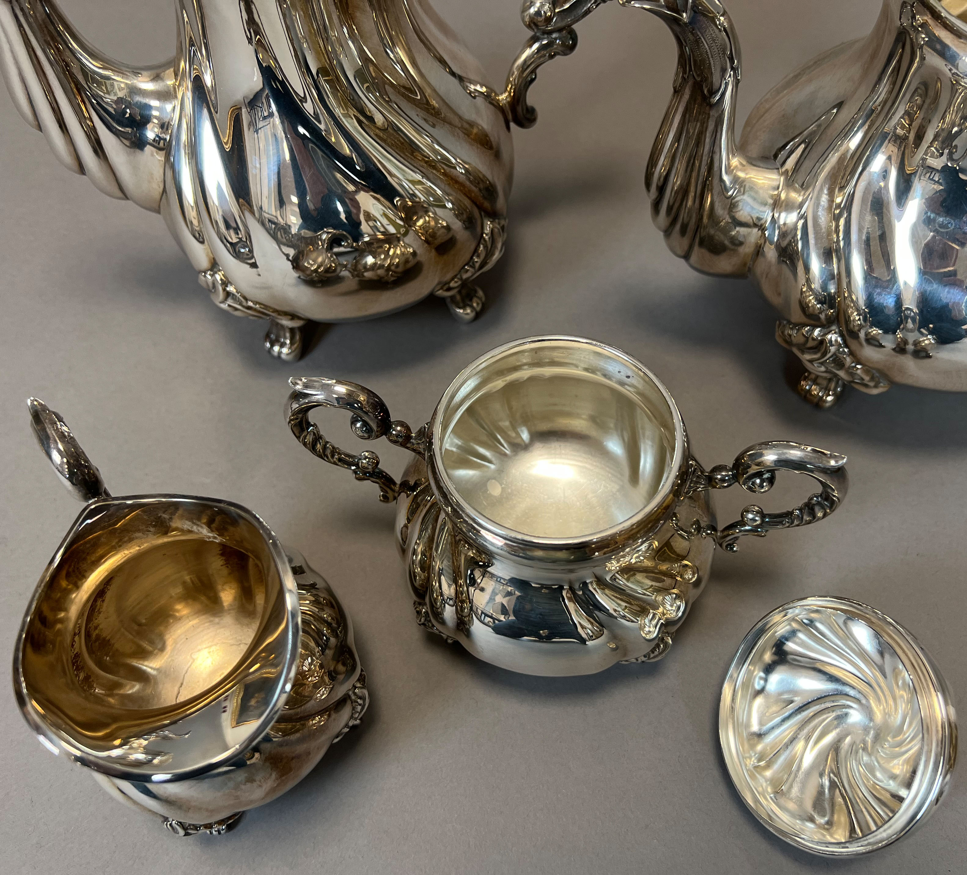 Tea/coffee service 4 pieces. 925 sterling. - Image 9 of 16