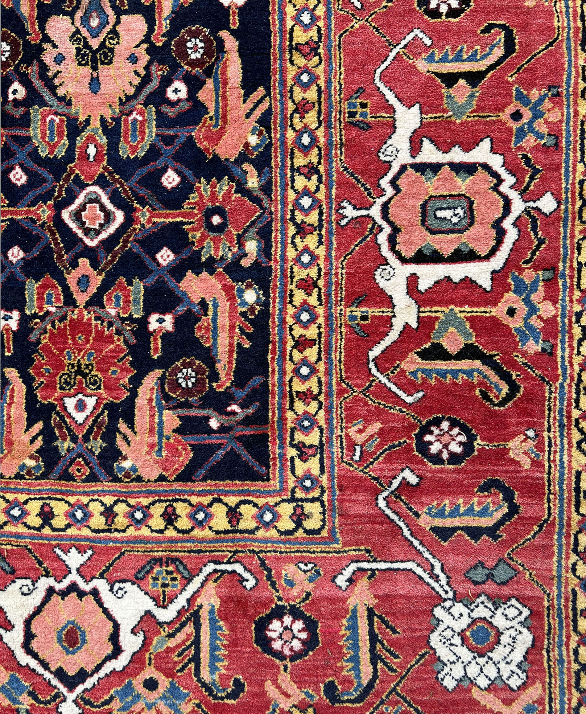 Ardebil oriental carpet. Interesting, rare design. - Image 7 of 9