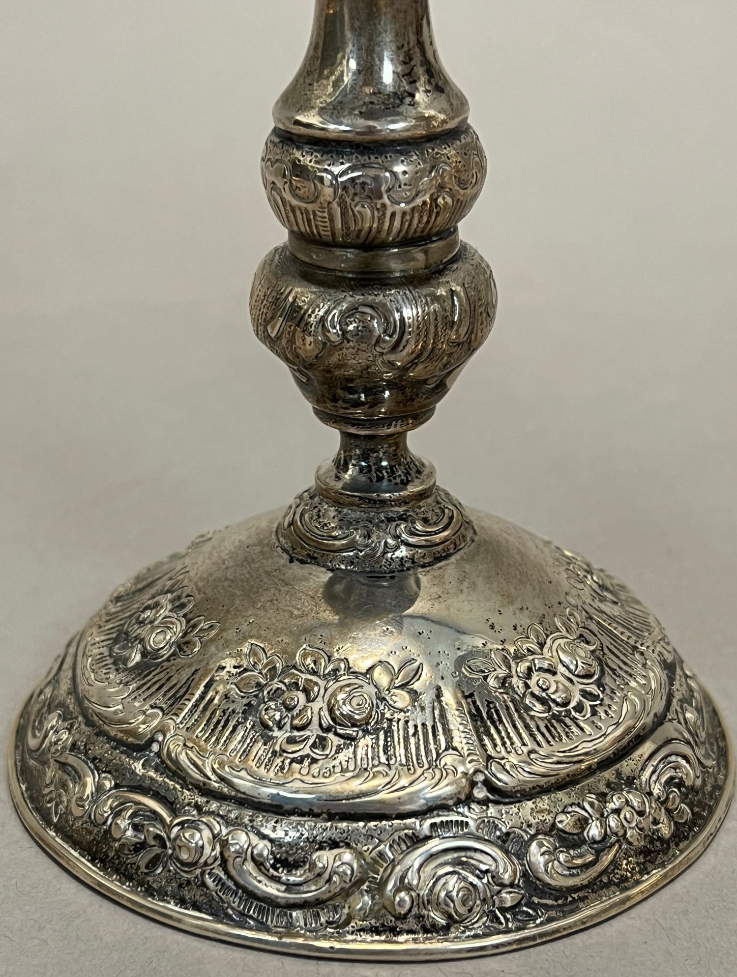 Pair of candlesticks 800 silver. - Image 3 of 8
