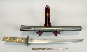 Wakizashi. Japanisches Kurzschwert. 20. Jahrhundert.