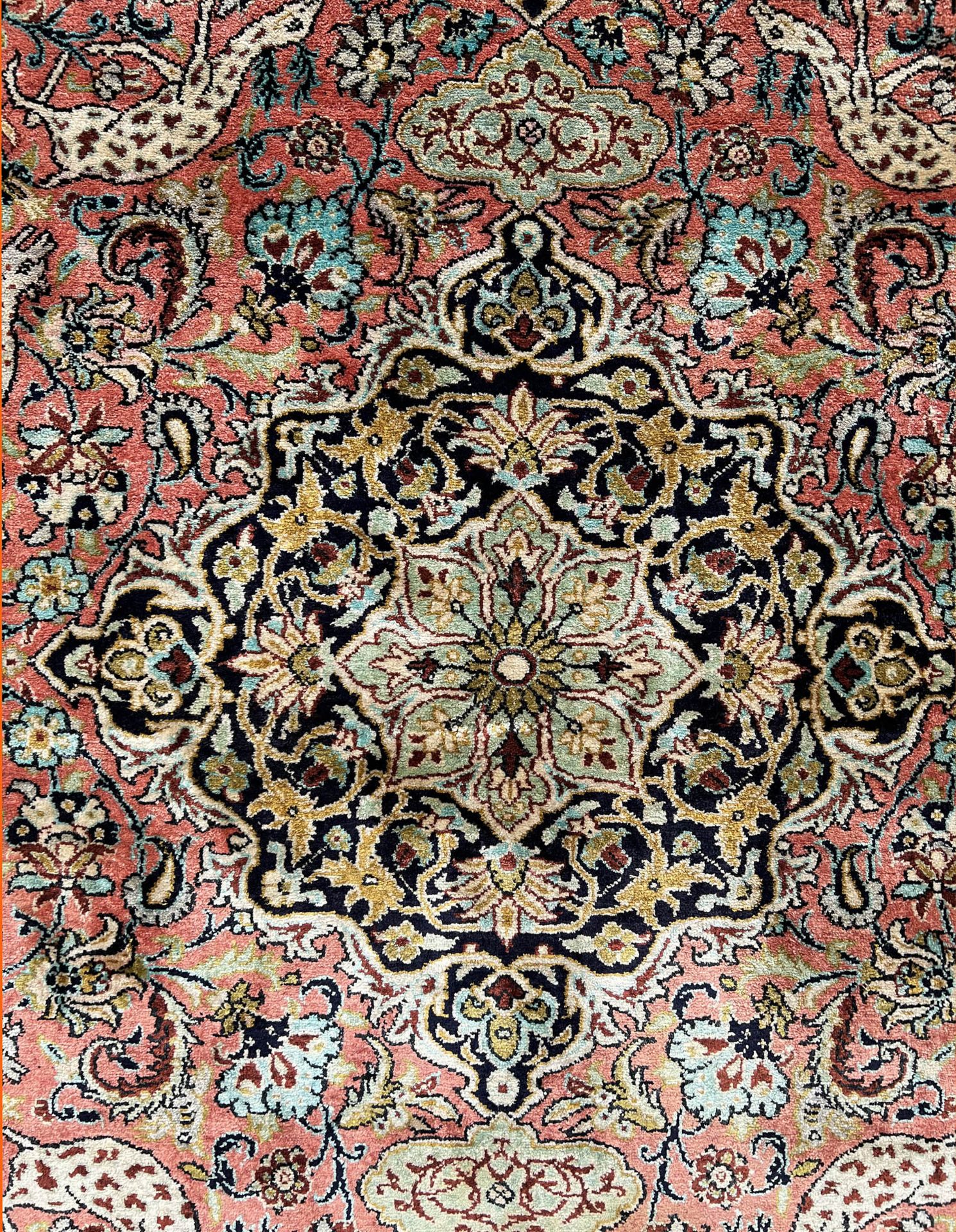 Ghom silk carpet. Condition as new. - Image 5 of 9