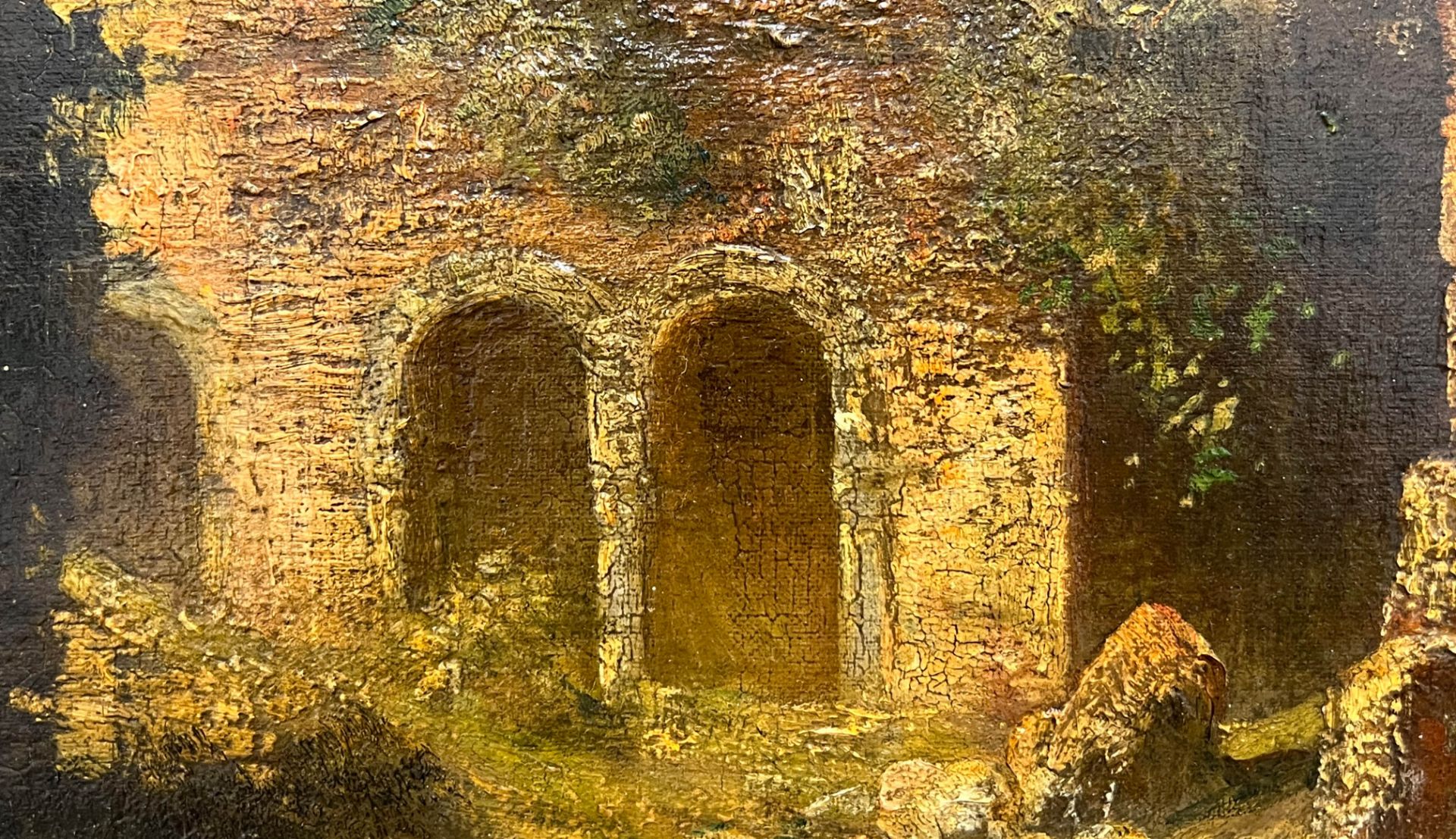 Georg KÖBEL (1807 - 1894). Ruin on (probably) the Italian coast. - Image 8 of 13