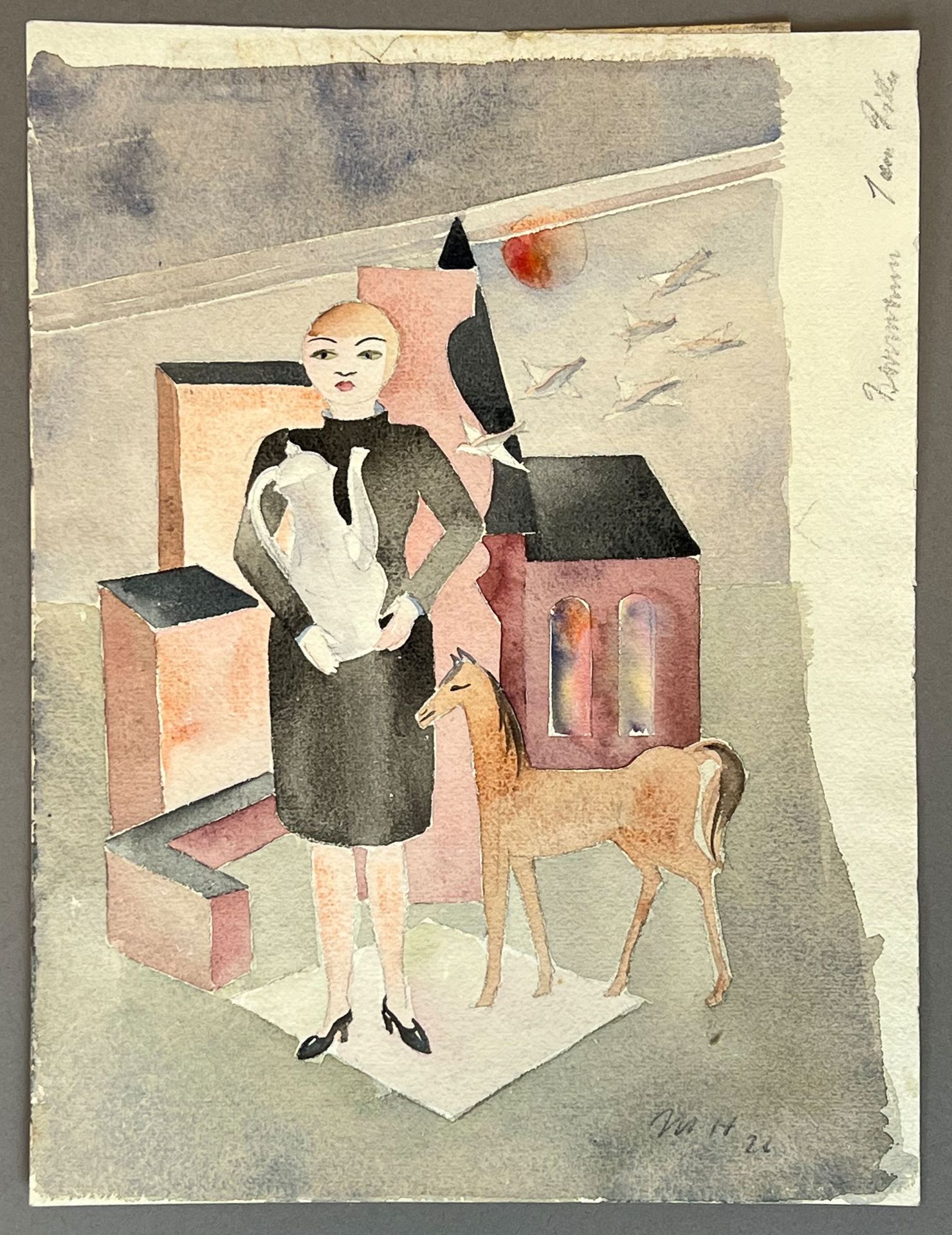 Marta HEGEMANN-RÄDERSCHEIDT (1894 - 1970). Frau Kaffeekanne und Pony. (19)26? - Bild 2 aus 13