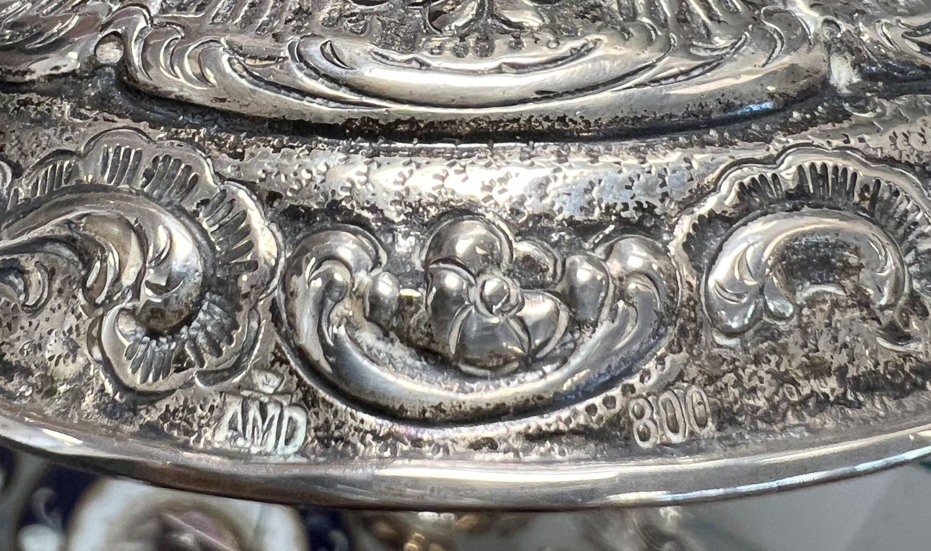 Pair of candlesticks 800 silver. - Image 7 of 8