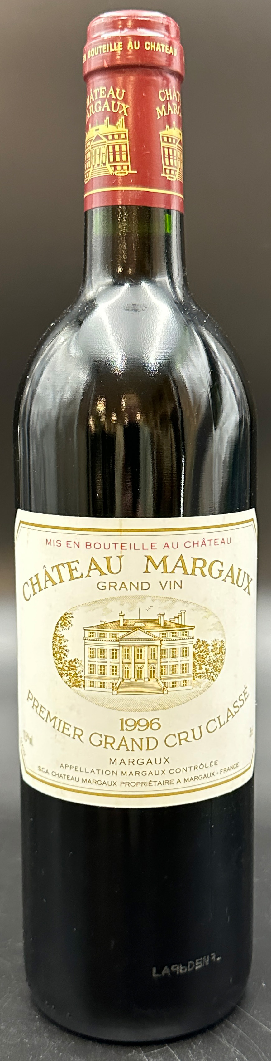 1 bottle of red wine. Bordeaux. Château Margaux. Premier Grand Cru Classe. 1996. France.