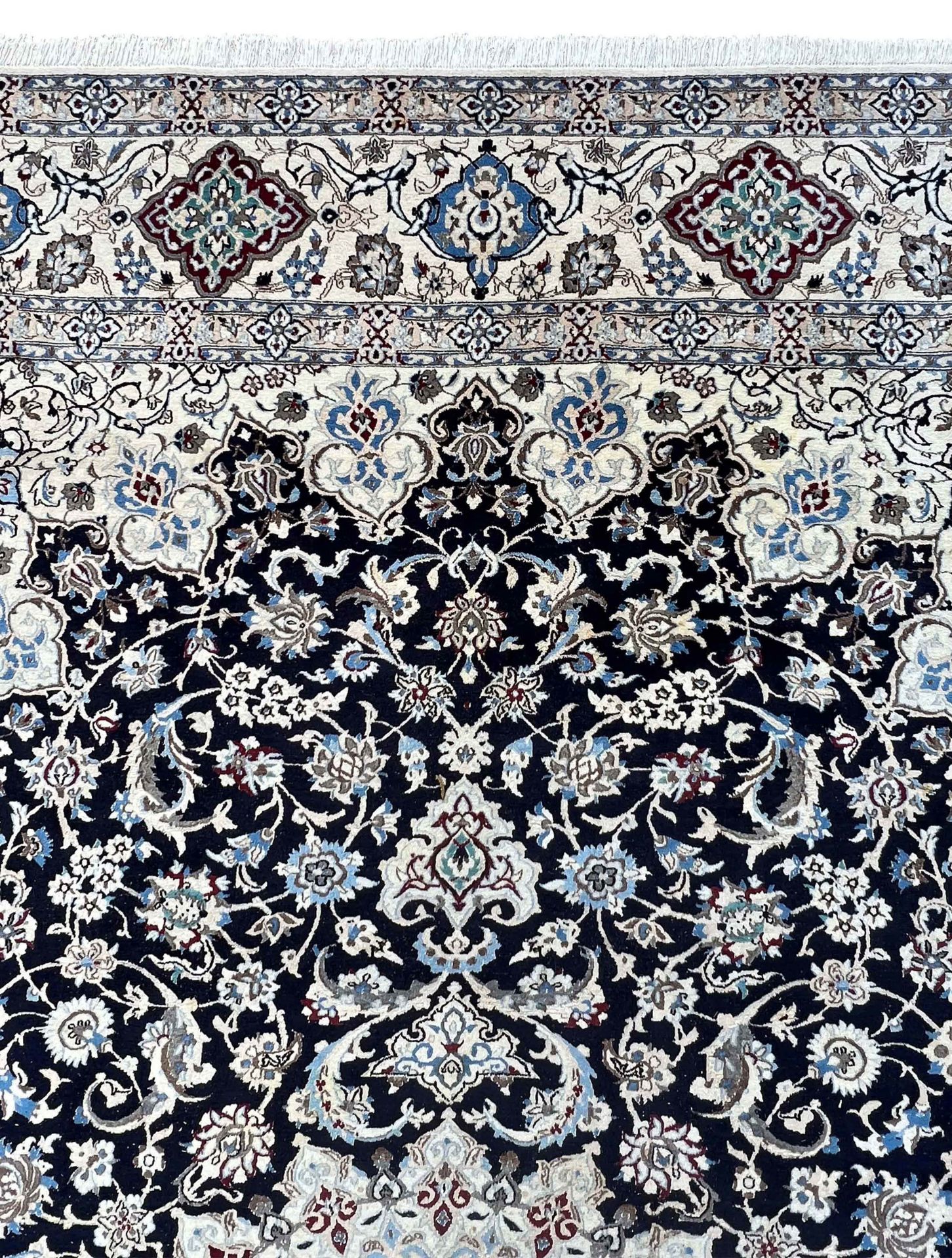 Nain oriental carpet. Cork wool with silk. - Image 3 of 16