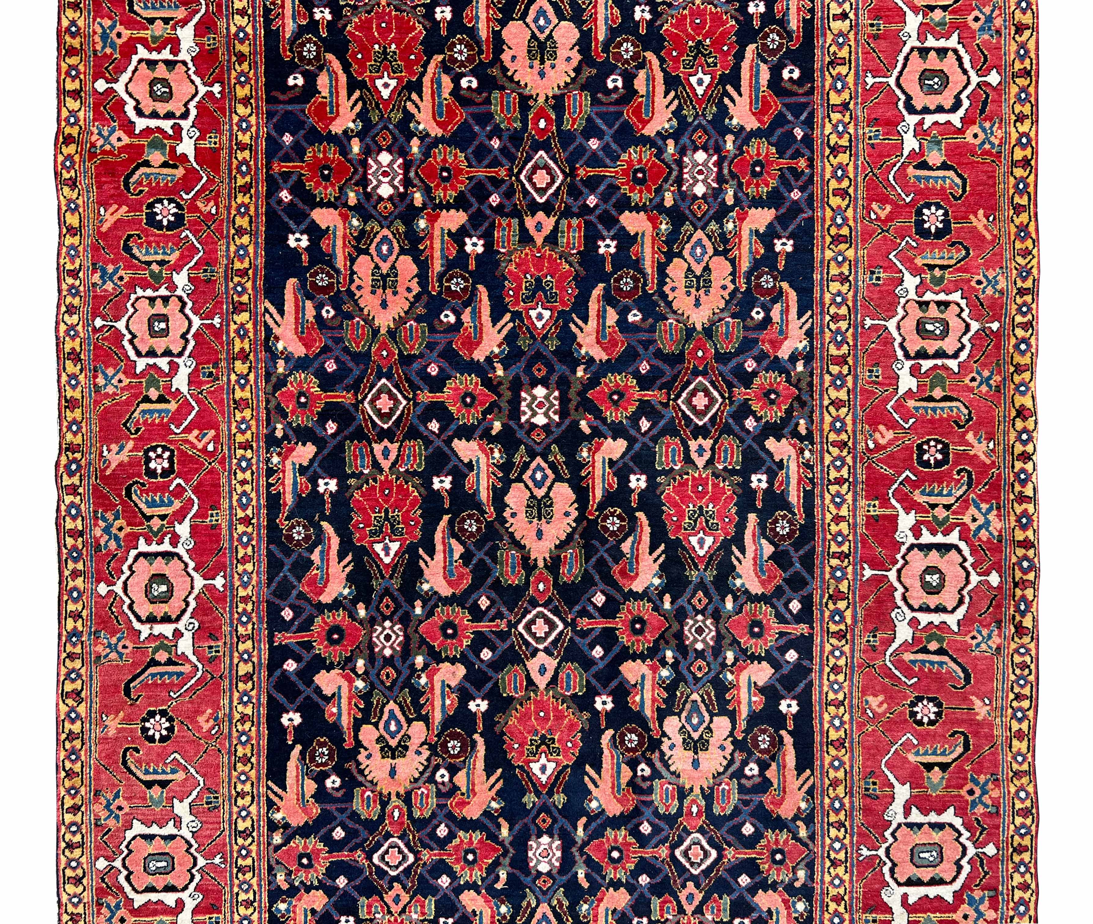 Ardebil oriental carpet. Interesting, rare design. - Image 3 of 9