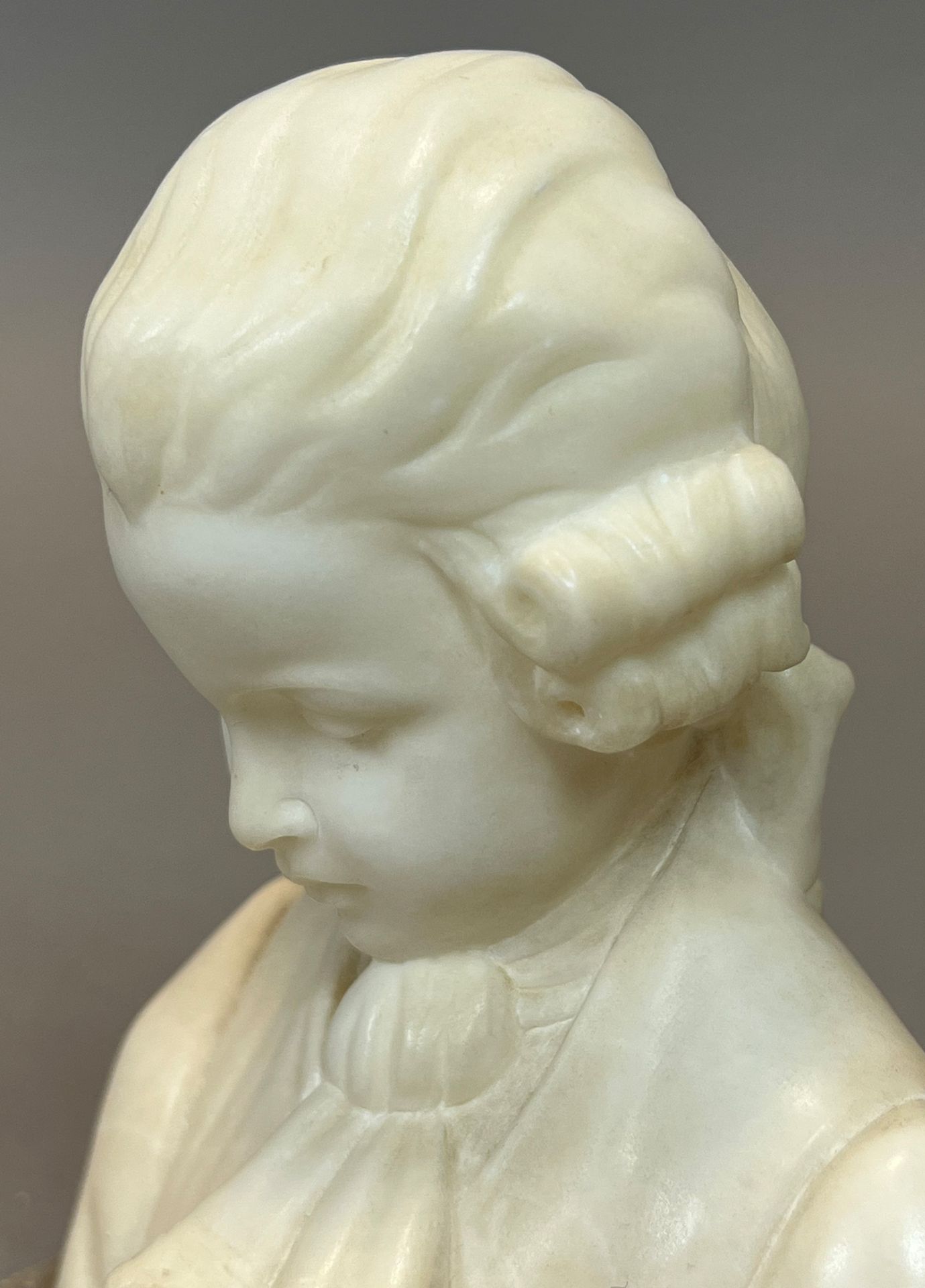 GOLDSCHEIDER Vienna. Mozart. Bust. Alabaster. Art Nouveau. Signed. Perigot. - Image 9 of 12