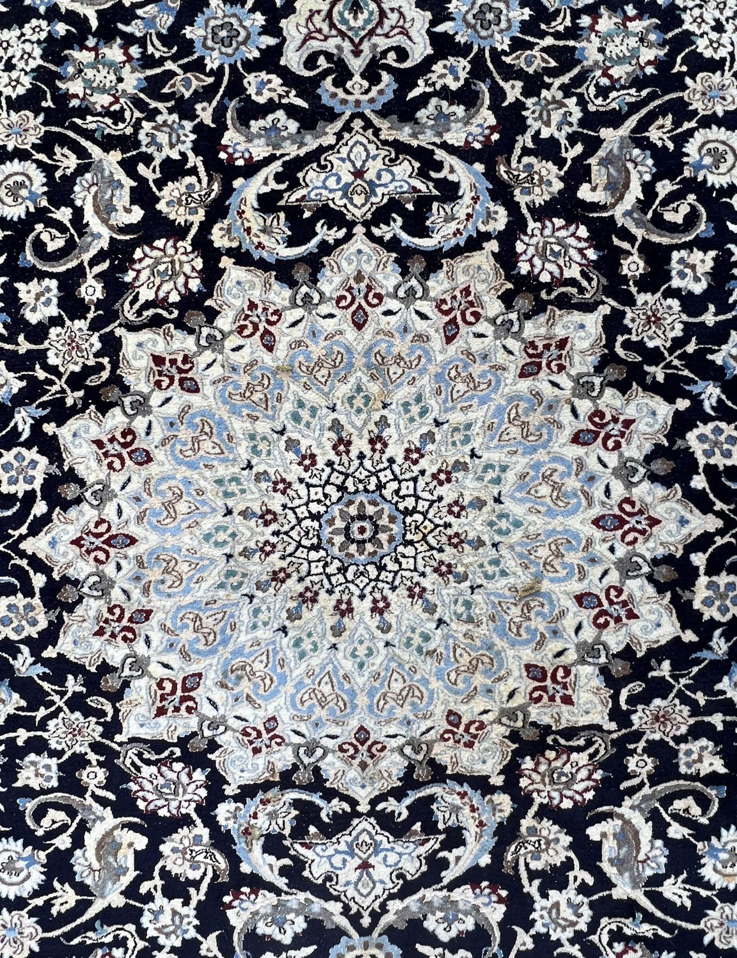 Nain oriental carpet. Cork wool with silk. - Image 11 of 16