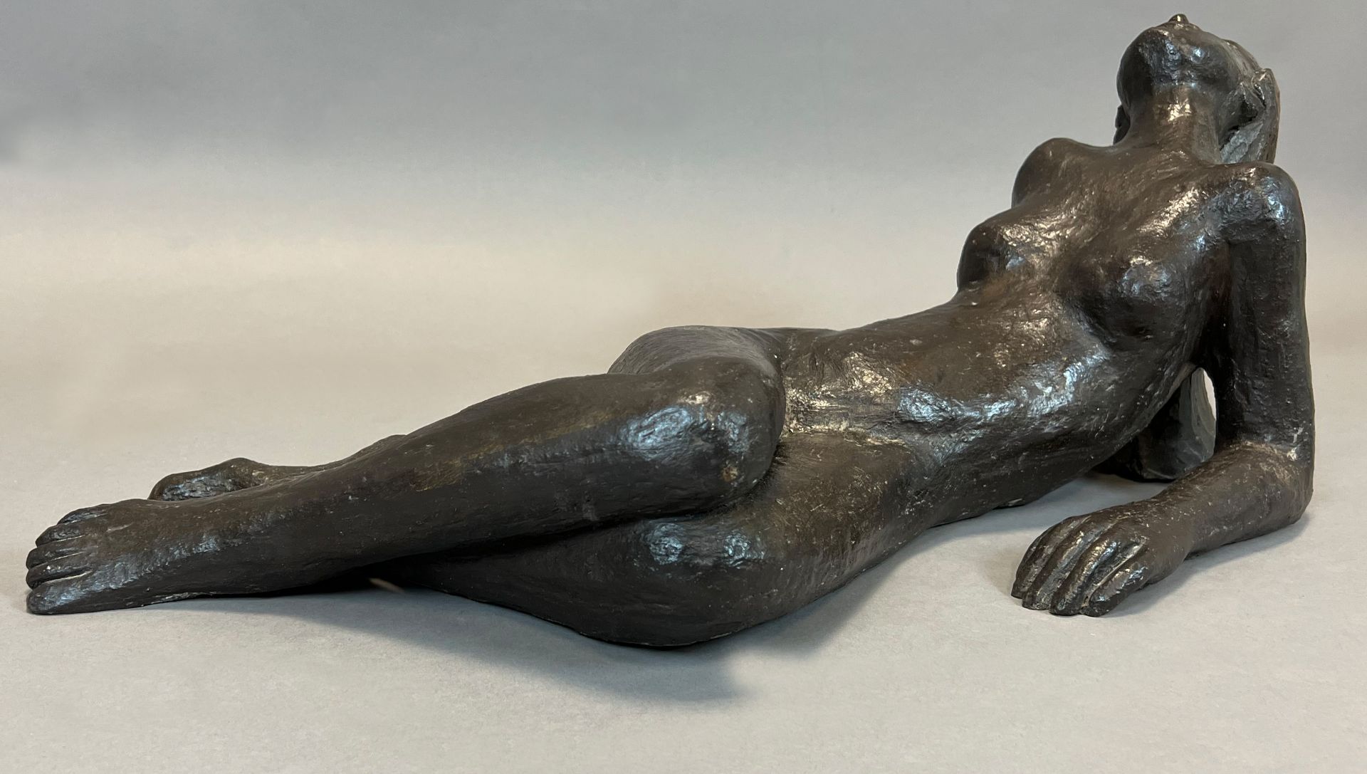 MONOGRAMIST (XX). Reclining female nude. Bronze. - Image 2 of 6