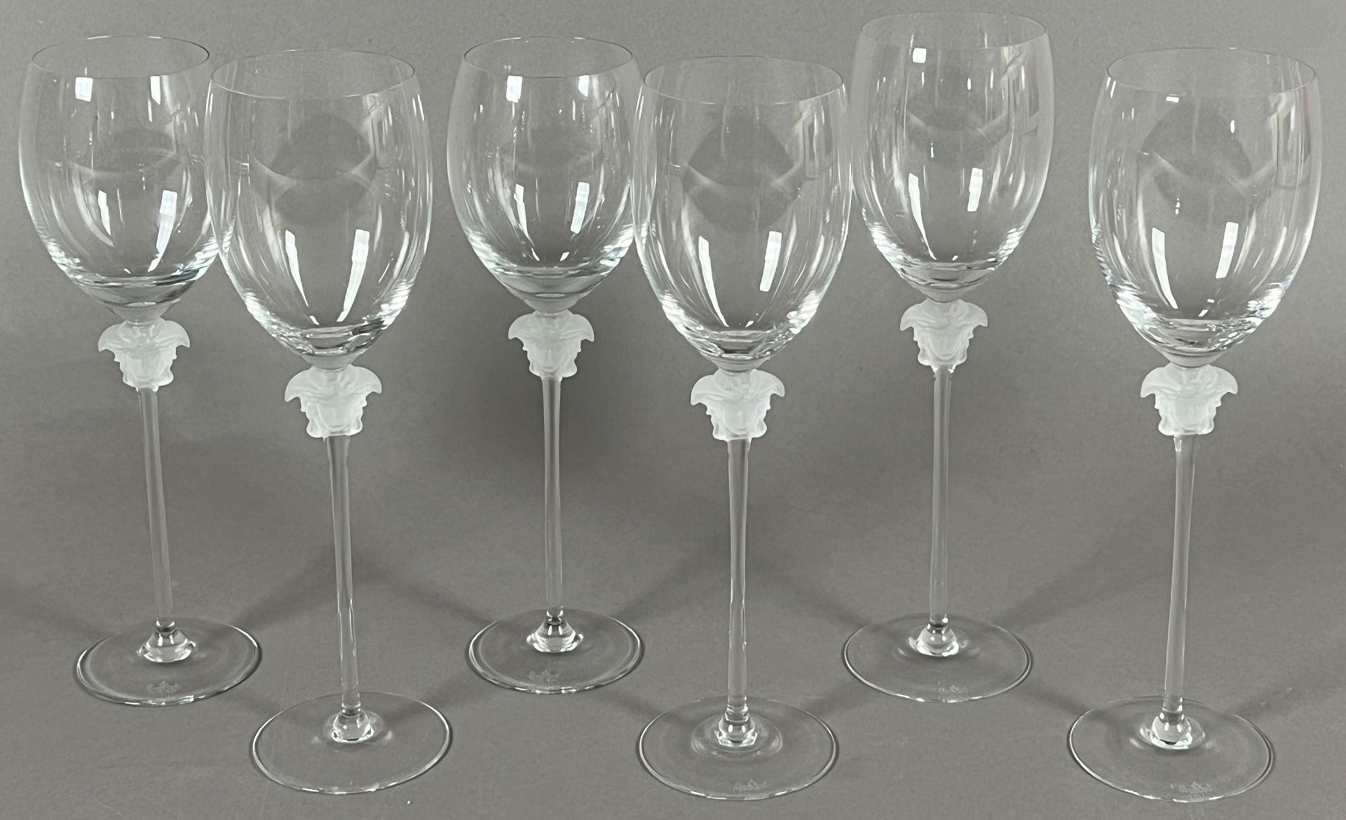 VERSACE by ROSENTHAL. "Medusa Lumiere". 6-piece set of wine glasses.