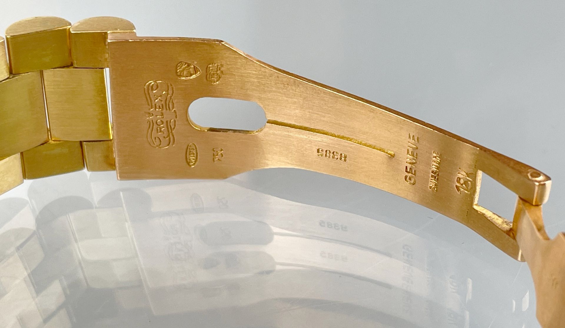 Wristwatch ROLEX Day-Date 750 yellow gold with diamonds. End of the 1980s. - Image 7 of 17