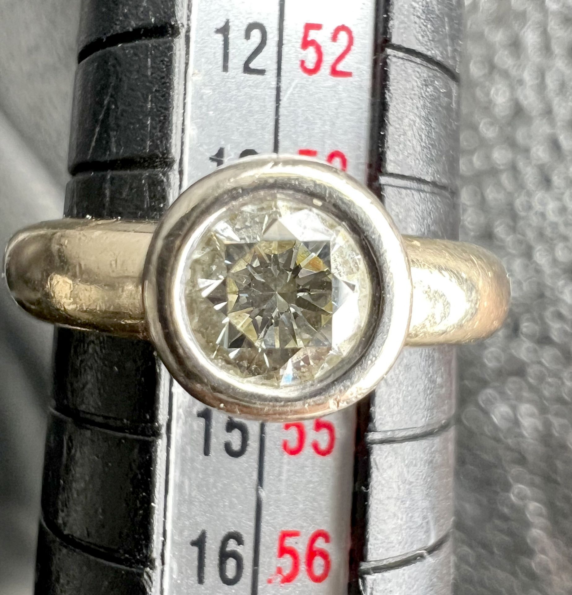 Solitaire ring 585 yellow gold with a diamond of approx. 0.50 ct. - Image 5 of 7