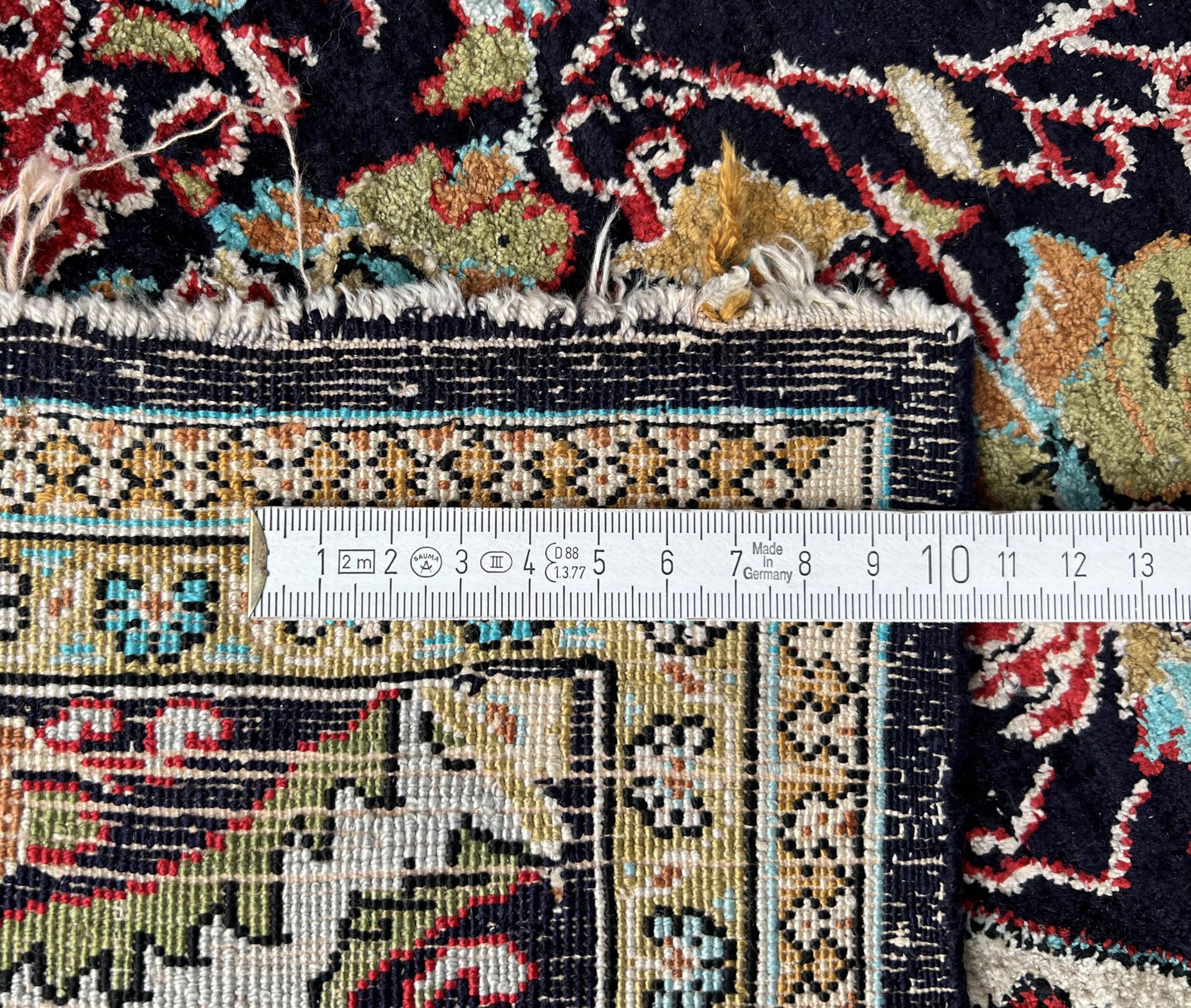 Ghom. Silk carpet. Fine weave. - Image 13 of 13