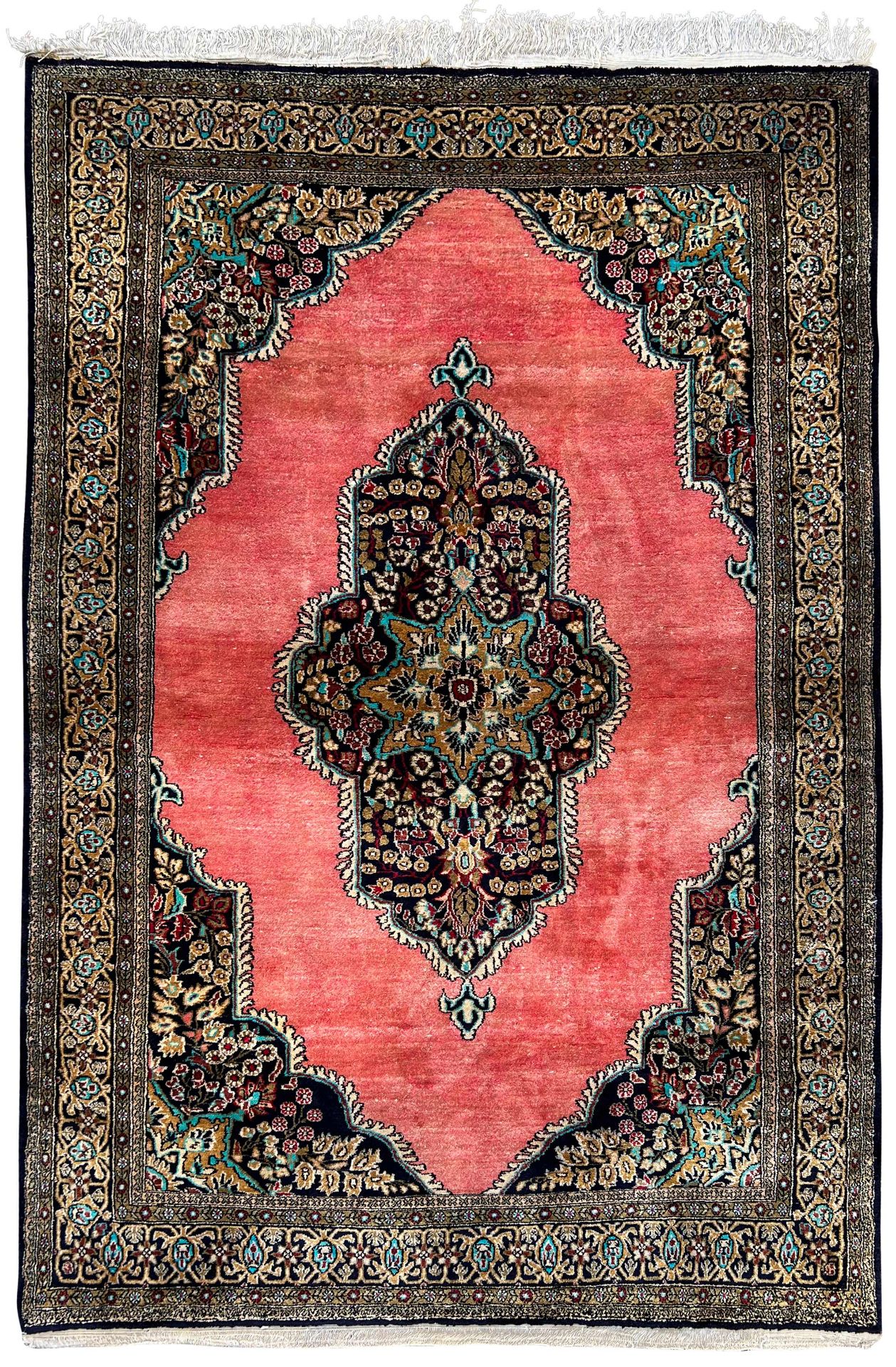 Ghom silk carpet.