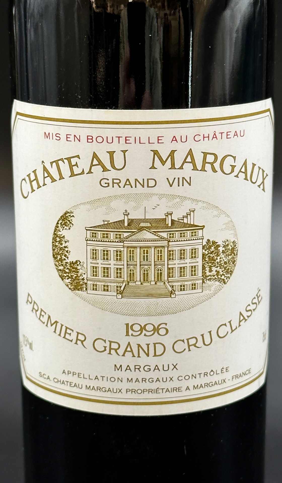 1 bottle of red wine. Bordeaux. Château Margaux. Premier Grand Cru Classe. 1996. France. - Image 2 of 3