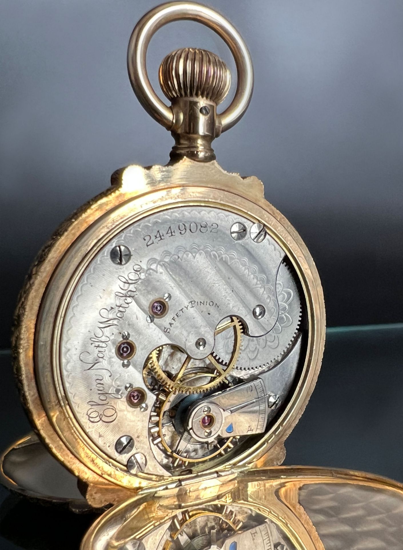 Ladies' pocket watch ELGIN 585 yellow gold. - Image 6 of 12