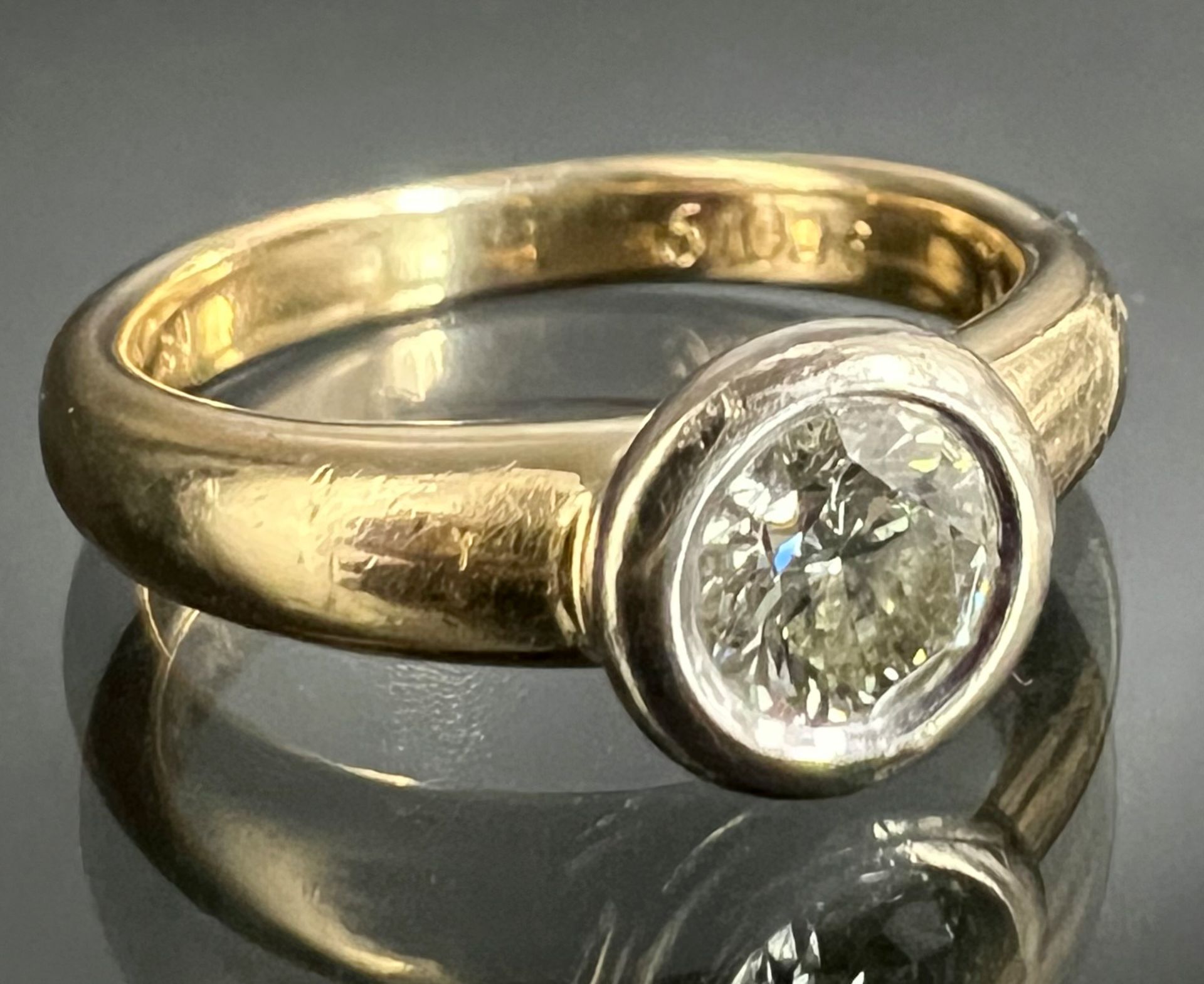 Solitaire ring 585 yellow gold with a diamond of approx. 0.50 ct. - Image 2 of 7