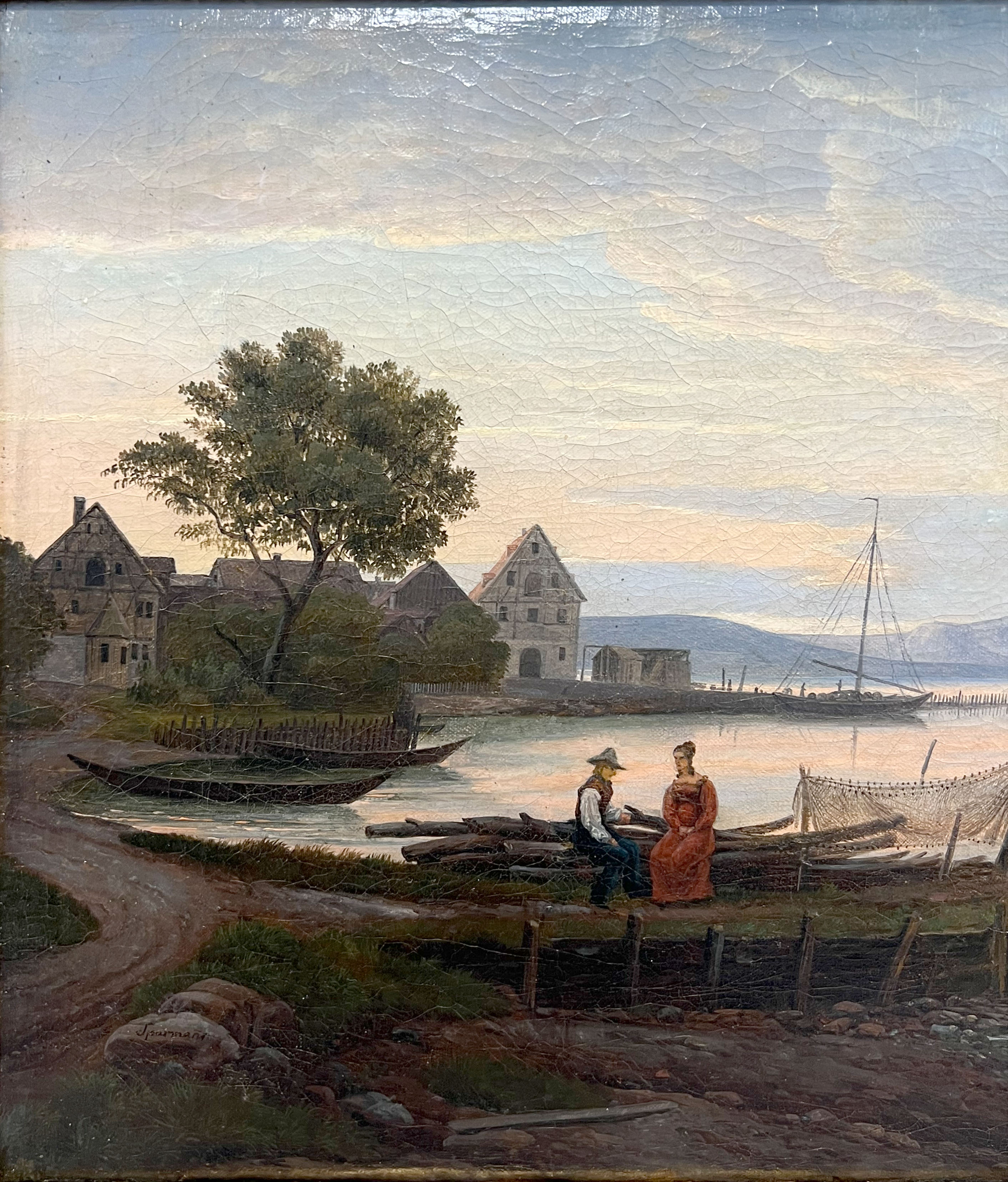 Karl Christian SPARMANN (1805 - 1864). ''At Lake Constance''. - Image 3 of 11