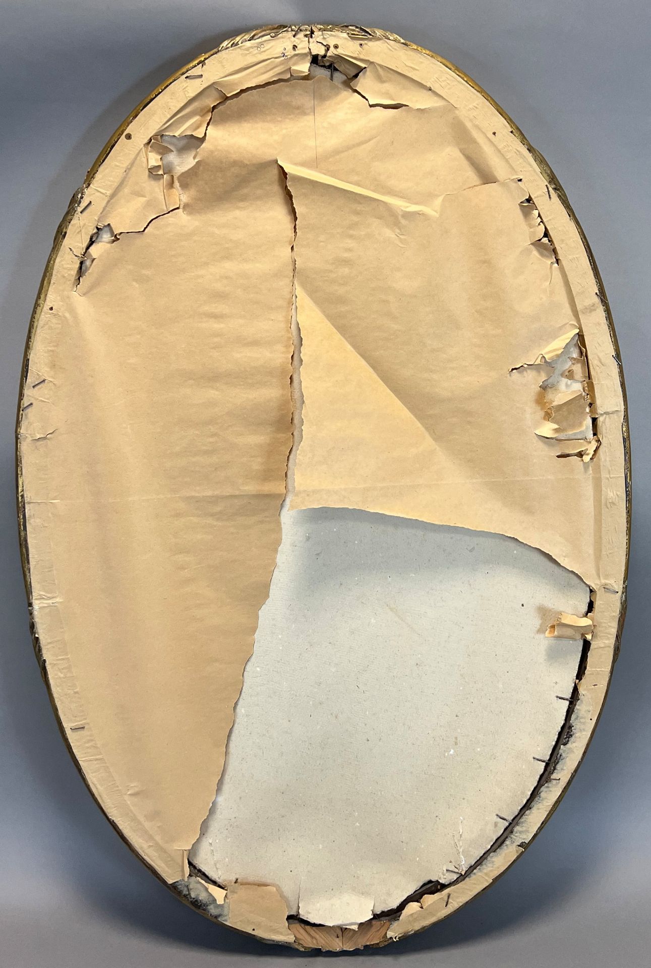 Oval mirror. Gilded. Biedermeier. 1st half of the 19th century. - Image 8 of 10