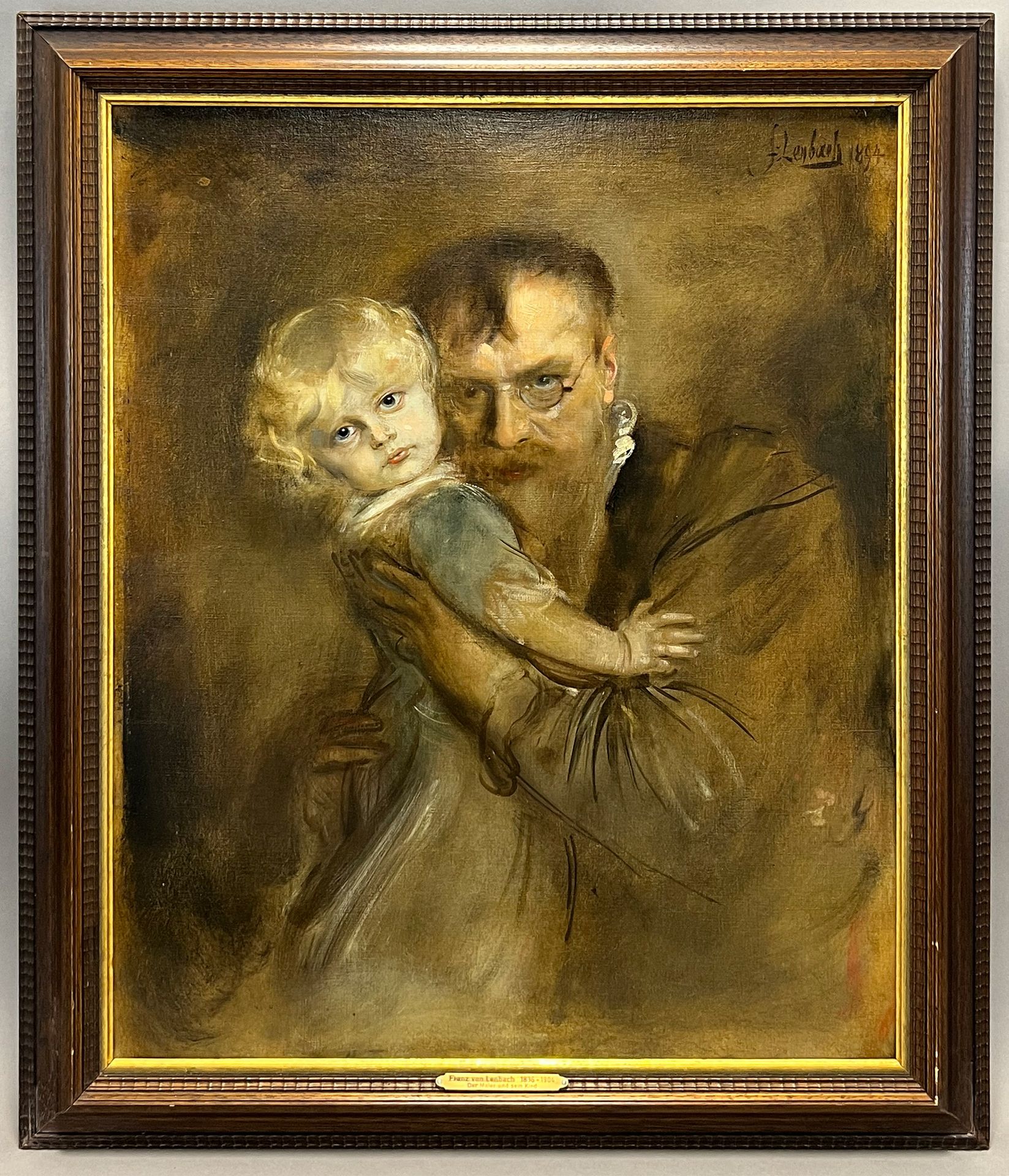 Franz Seraph VON LENBACH (1836 - 1904). Self-portrait with daughter Marion. - Image 2 of 11