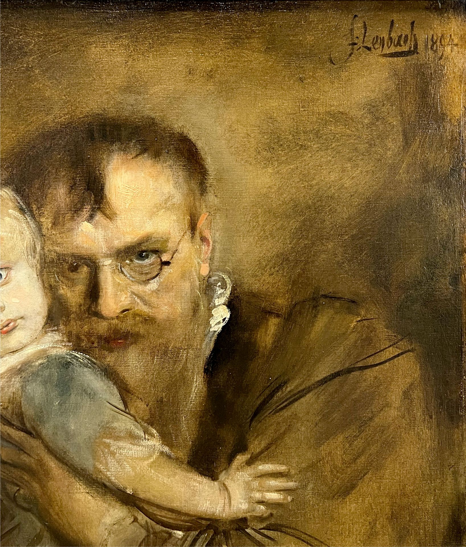 Franz Seraph VON LENBACH (1836 - 1904). Self-portrait with daughter Marion. - Image 4 of 11