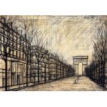 Bernhard BUFFET (1928 - 1999). Farbserigraphie. "Les Champs Elysées". 1957.