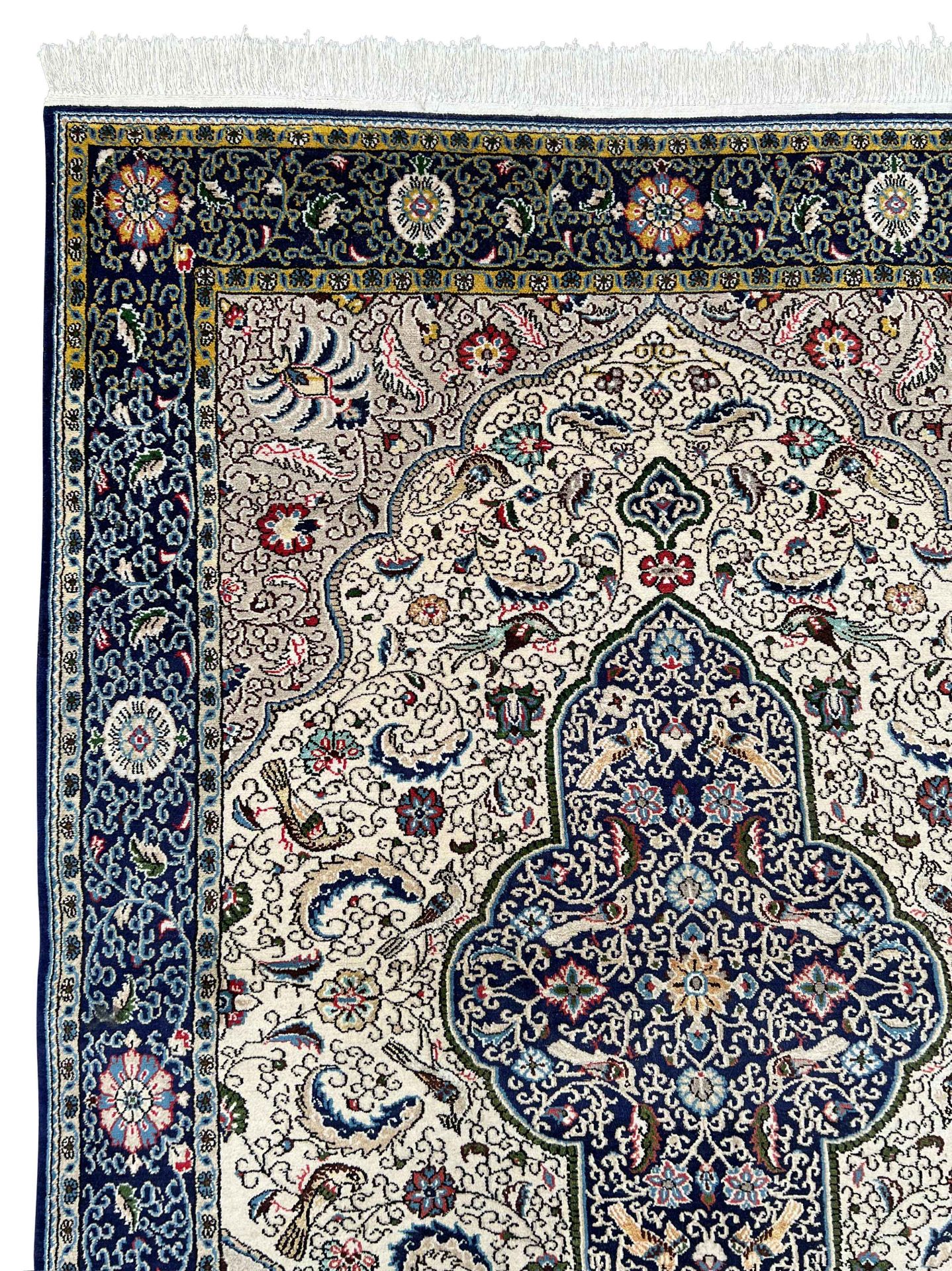 Ghom oriental carpet. Cork wool with silk. Circa 1960. - Image 2 of 12