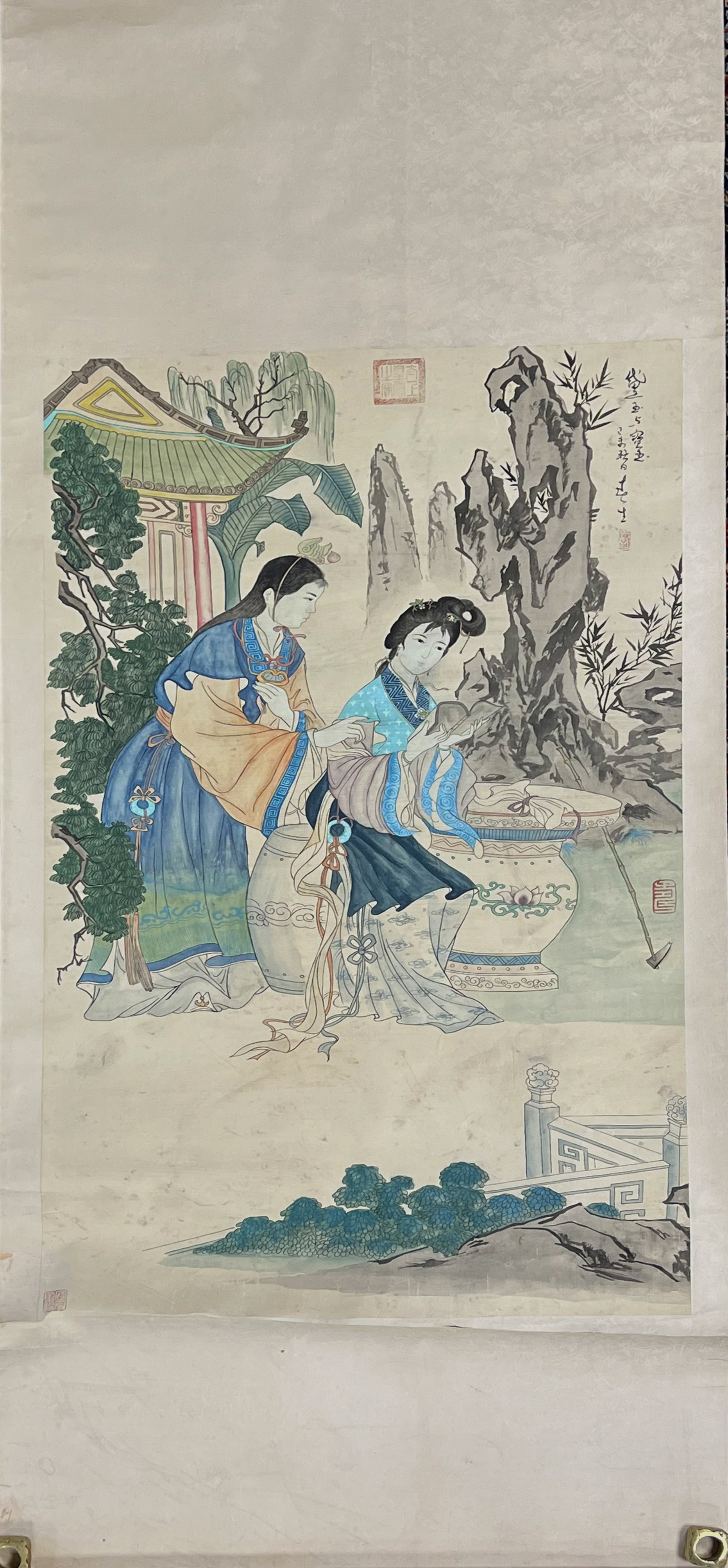 Us UNKNOWN ARTISTS (XX). Scroll painting. China. "The Dream of the Red Chamber".