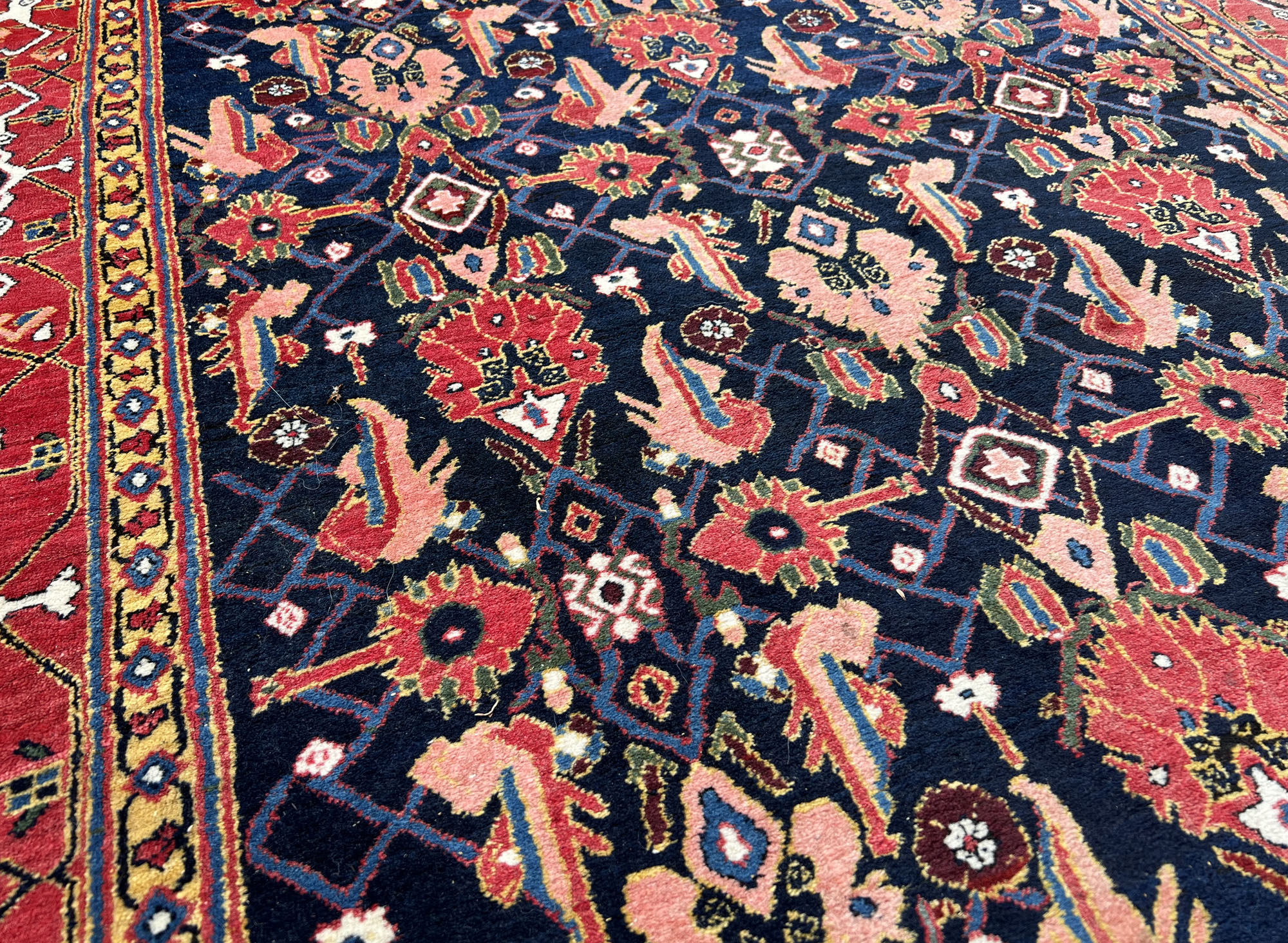 Ardebil oriental carpet. Interesting, rare design. - Image 6 of 9