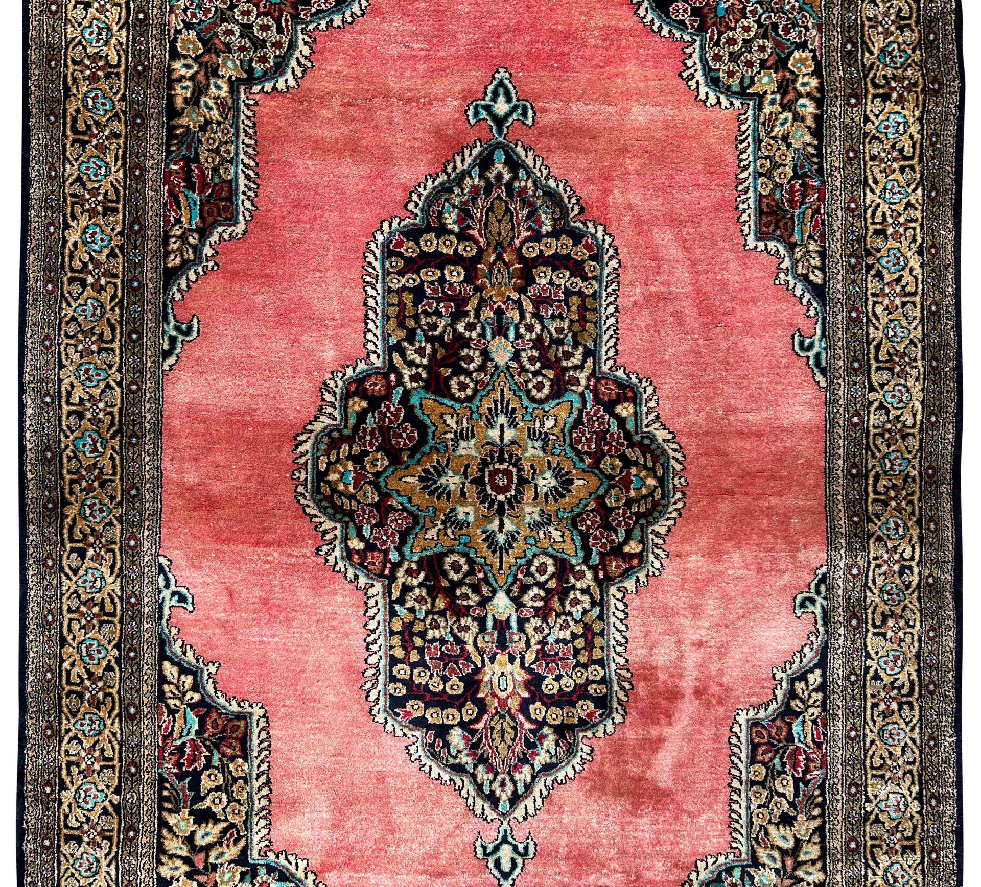 Ghom silk carpet. - Image 3 of 9