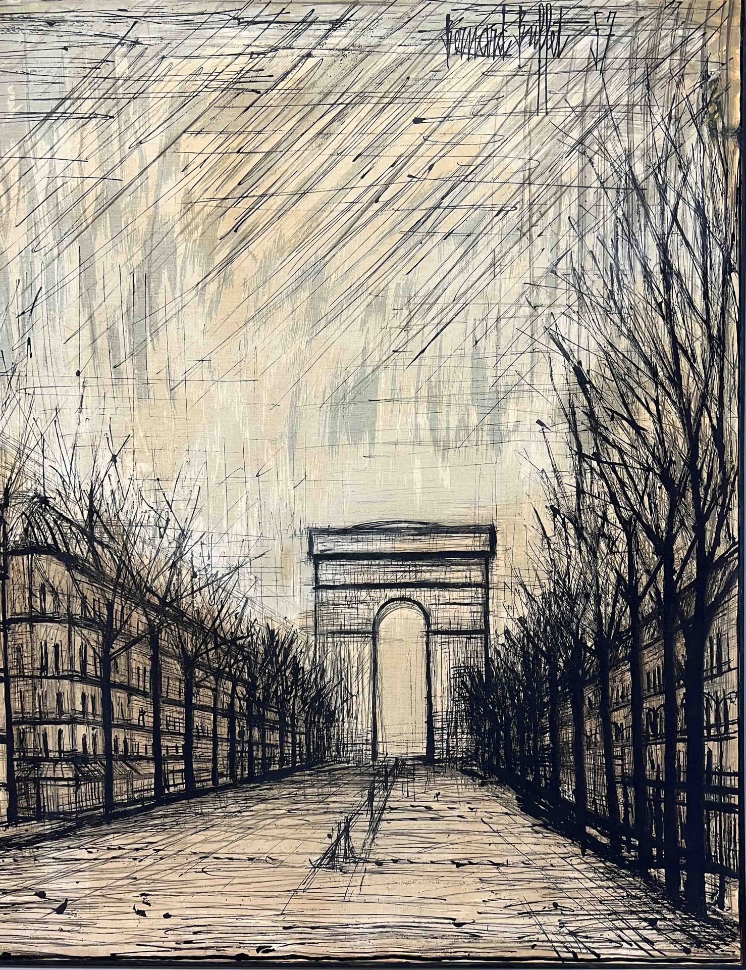 Bernhard BUFFET (1928 - 1999). Farbserigraphie. "Les Champs Elysées". 1957. - Bild 5 aus 11