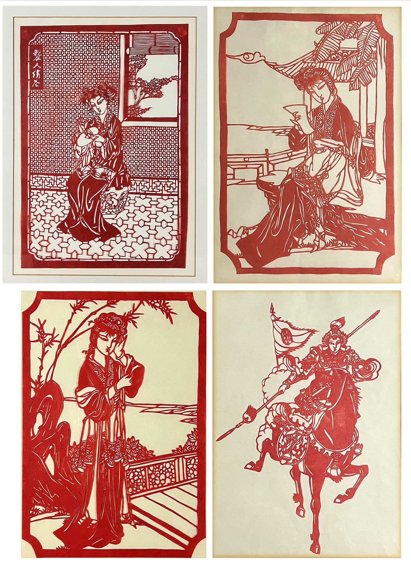 Us UNKNOWN ARTISTS (XX). Four silhouettes. China.