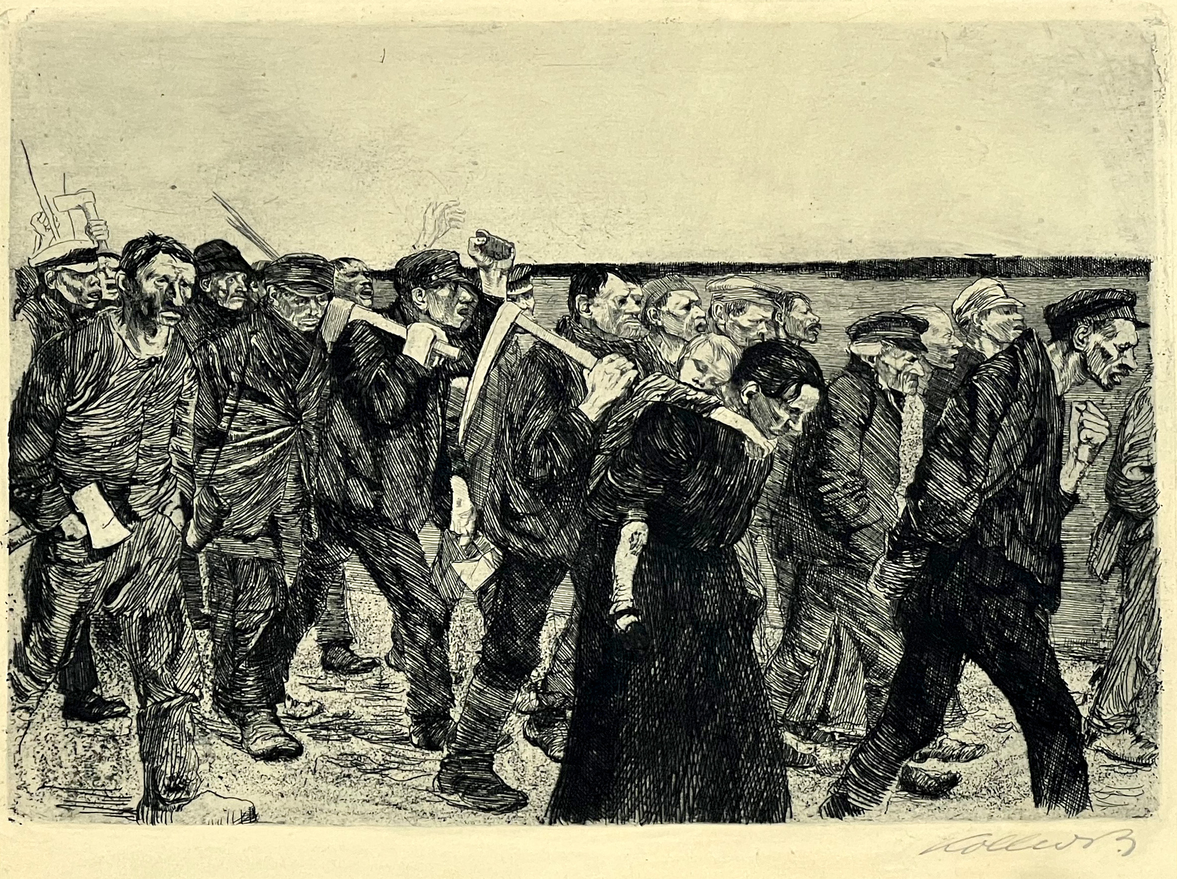 Käthe KOLLWITZ (1867 - 1945). Weaver's train. 1893/1897.