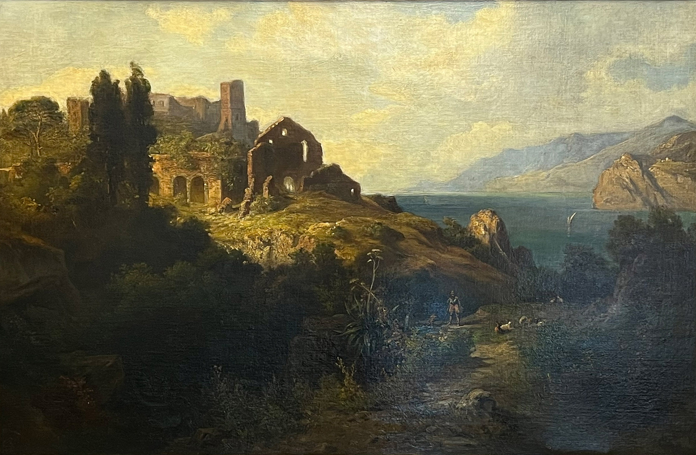 Georg KÖBEL (1807 - 1894). Ruin on (probably) the Italian coast.