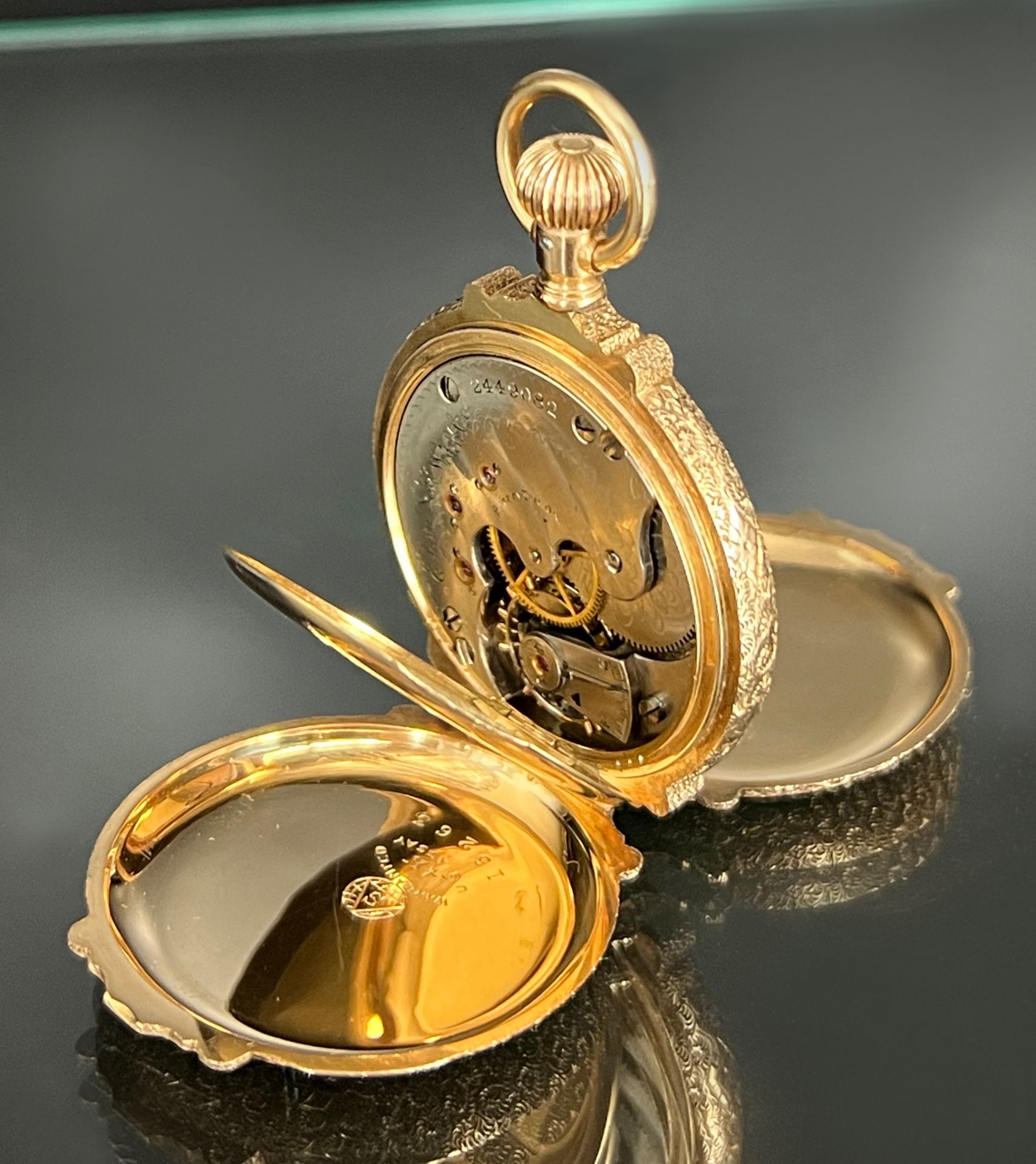 Ladies' pocket watch ELGIN 585 yellow gold. - Image 3 of 12