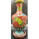Antike Cloisonné-Vase. Messing. China.