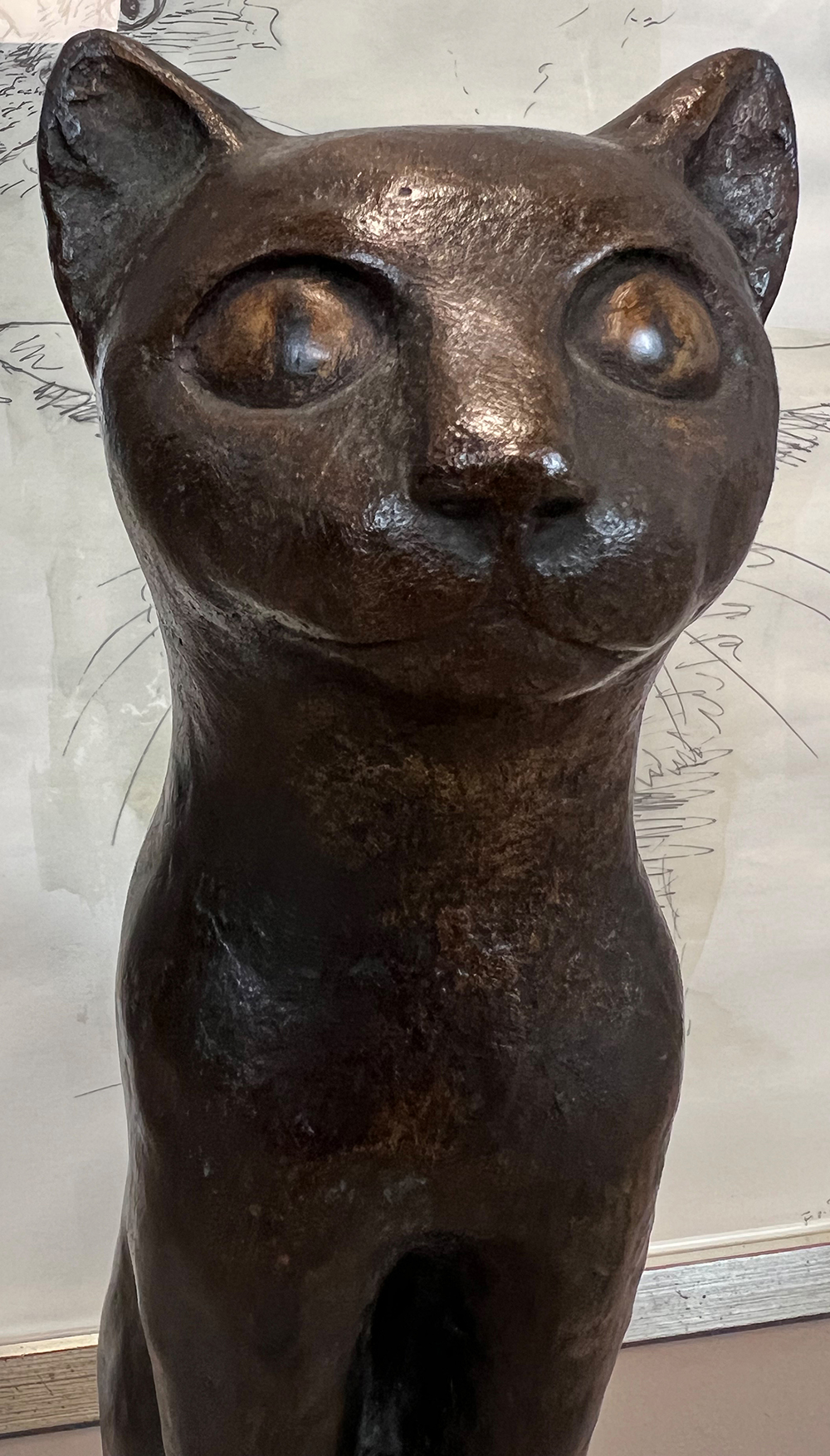 Friderun STRALENDORFF-EILERS (1916 - 2011). Sitting cat. Bronze. - Image 9 of 9