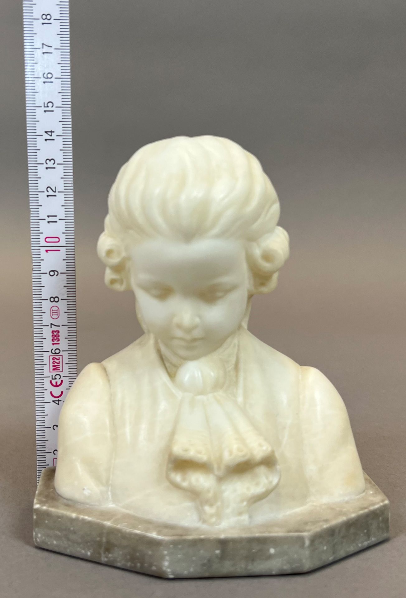 GOLDSCHEIDER Vienna. Mozart. Bust. Alabaster. Art Nouveau. Signed. Perigot. - Image 12 of 12