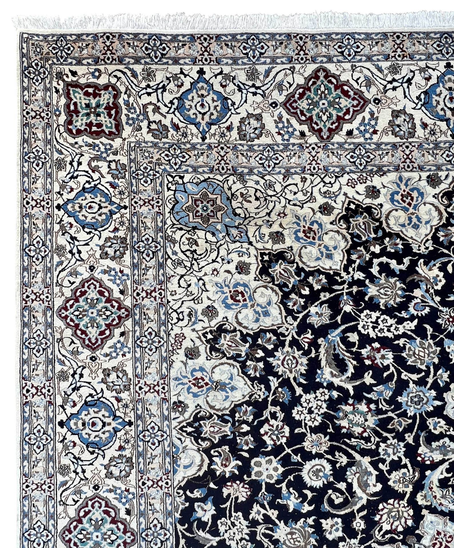 Nain oriental carpet. Cork wool with silk. - Image 2 of 16