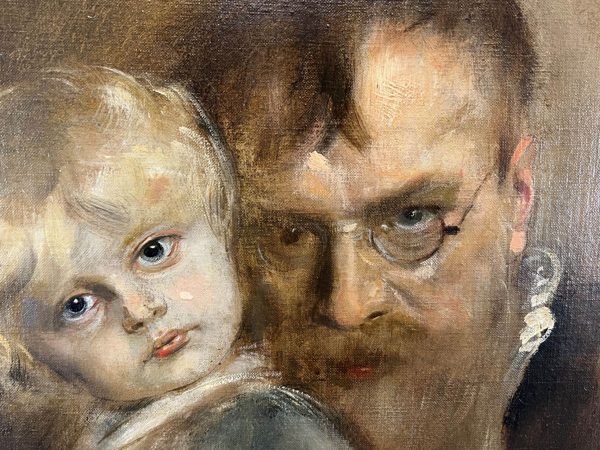 Franz Seraph VON LENBACH (1836 - 1904). Self-portrait with daughter Marion. - Image 8 of 11