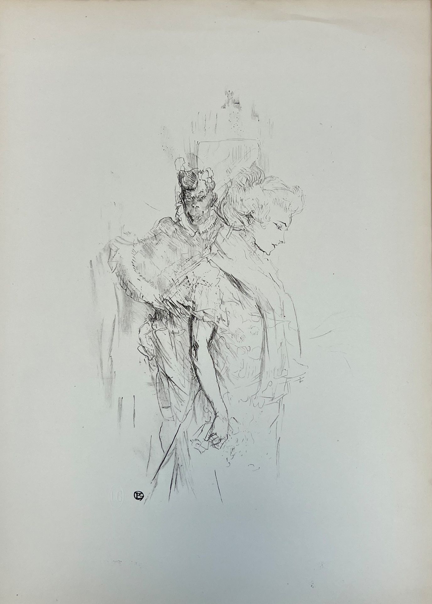 Henri TOULOUSE-LAUTREC (1864 - 1901). Douze Lithographies. Ausgabe Librairie Gründ. Paris 1948. - Bild 6 aus 10