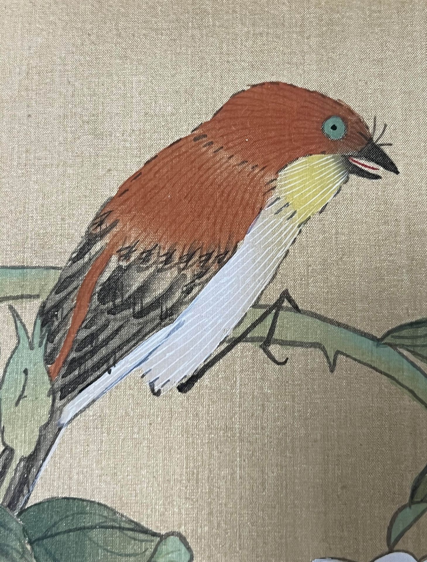 YU Chuan (XX). Bird sitting on a flowering branch. - Image 4 of 4