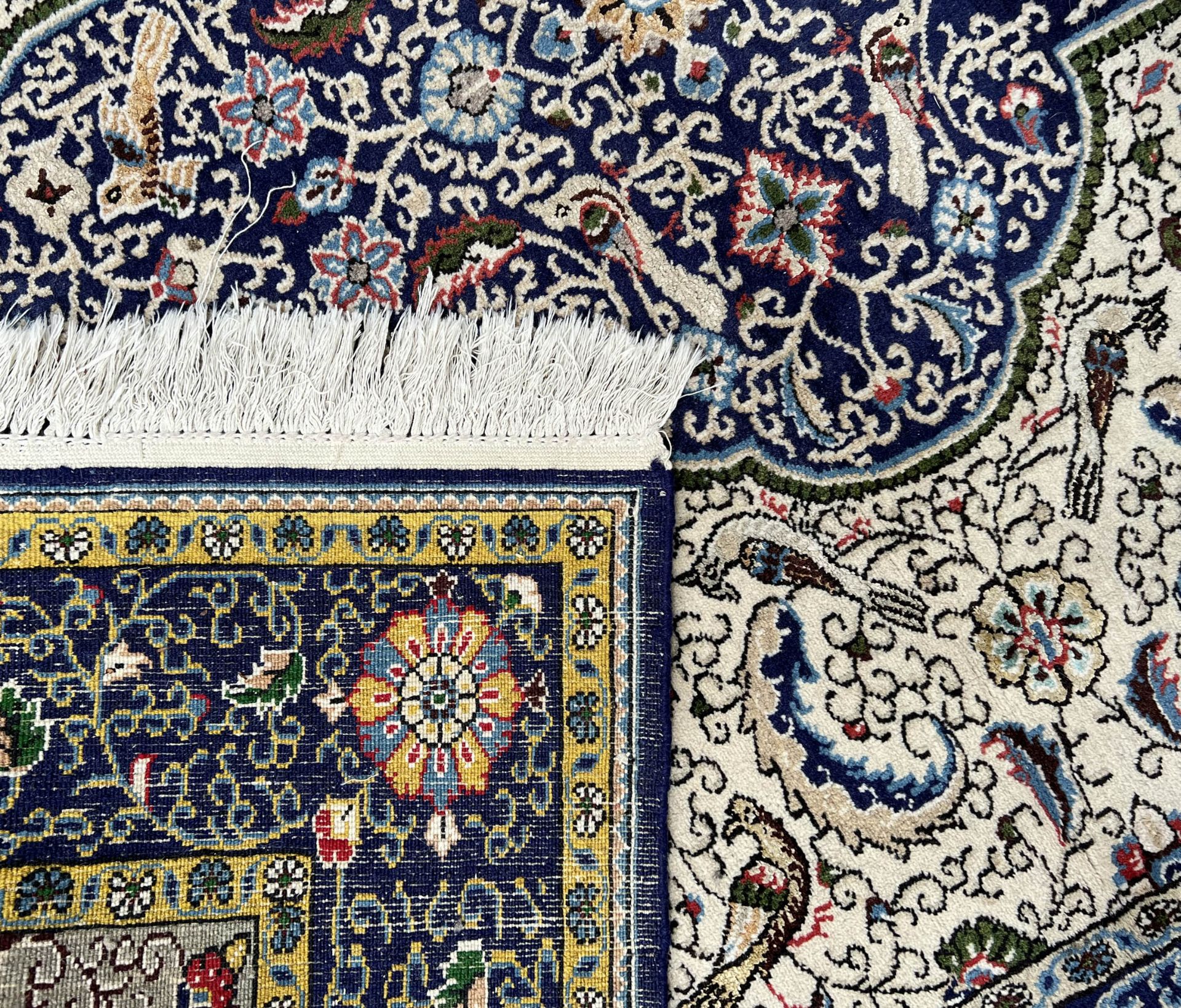 Ghom oriental carpet. Cork wool with silk. Circa 1960. - Image 11 of 12