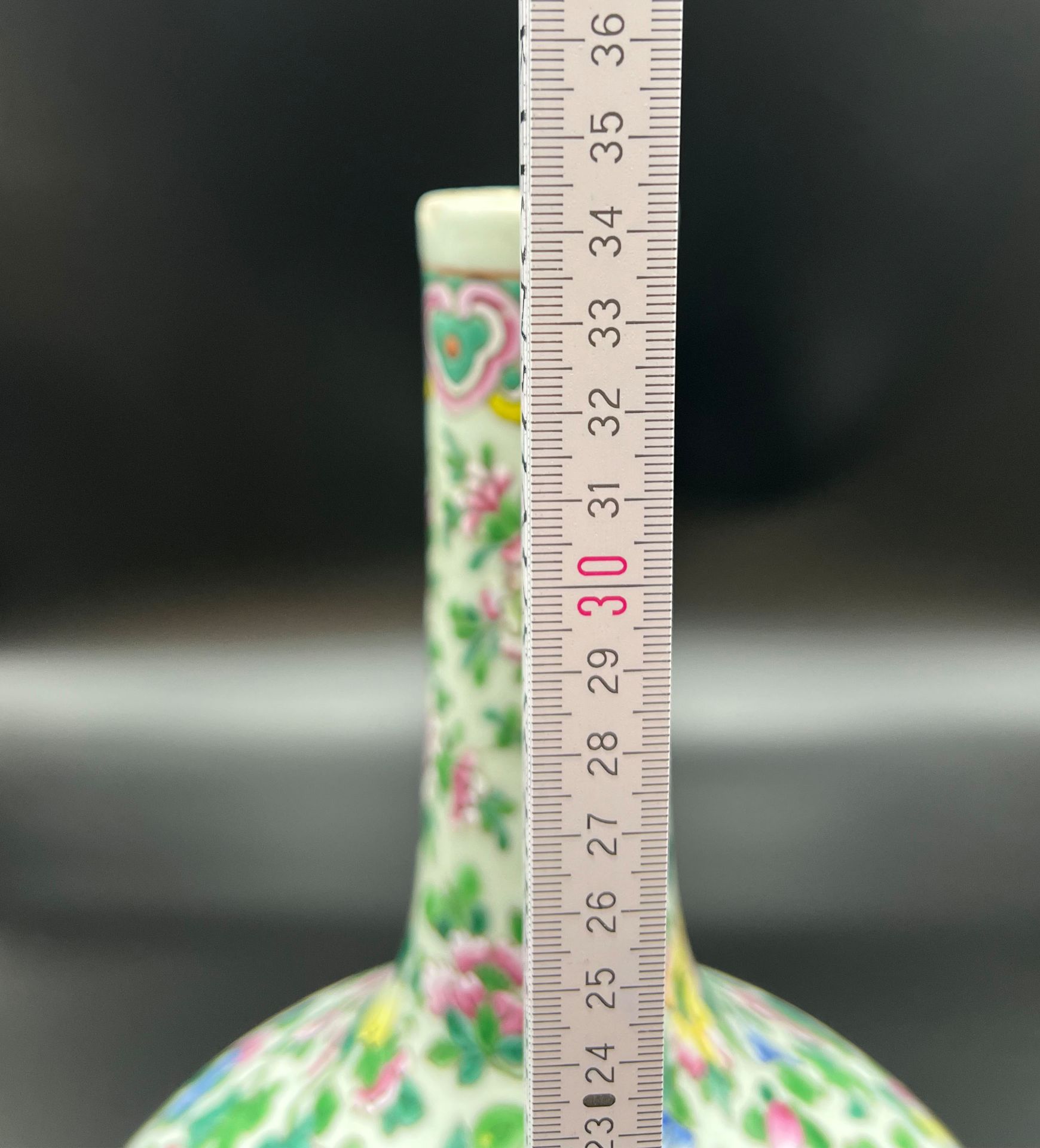 Bellied long neck vase. China. 19th century. - Image 11 of 11