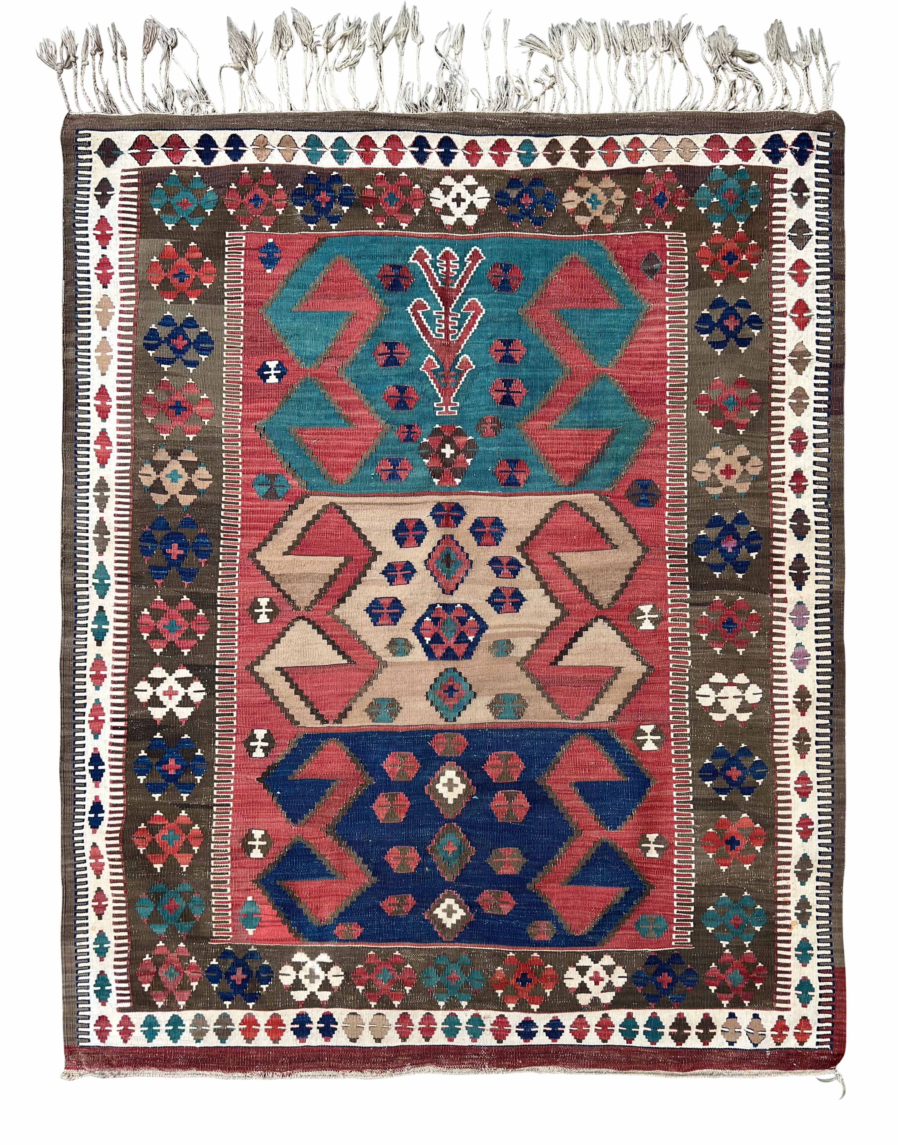 Kilim. Turkey. 1st quarter of the 20th century. Rare pattern.