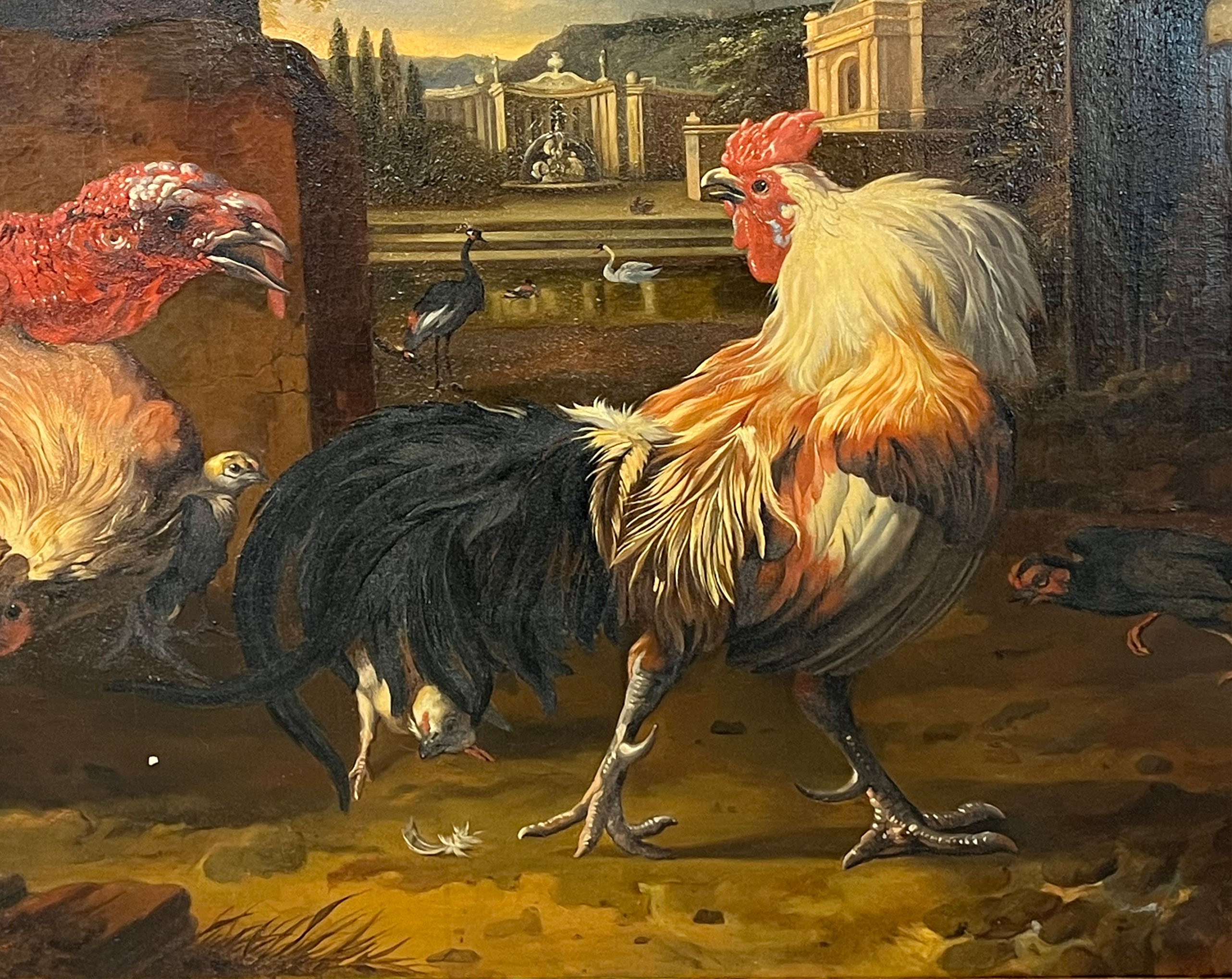 Probably around or after Melchior DE HONDECOETER (1636 - 1695). Feathered fowl. - Image 6 of 18